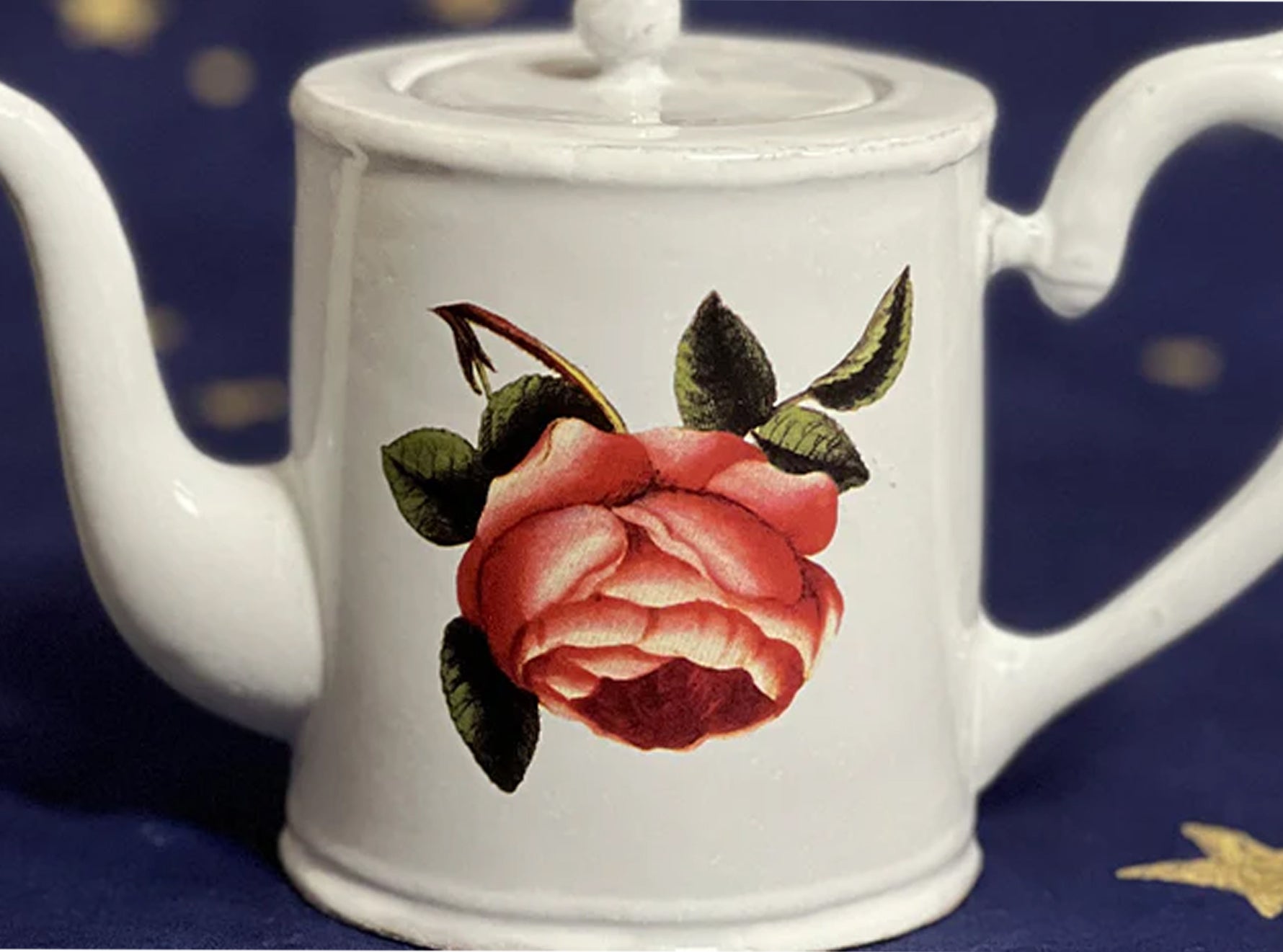 Small Rosa Centilolia Teapot by Astier de Villatte