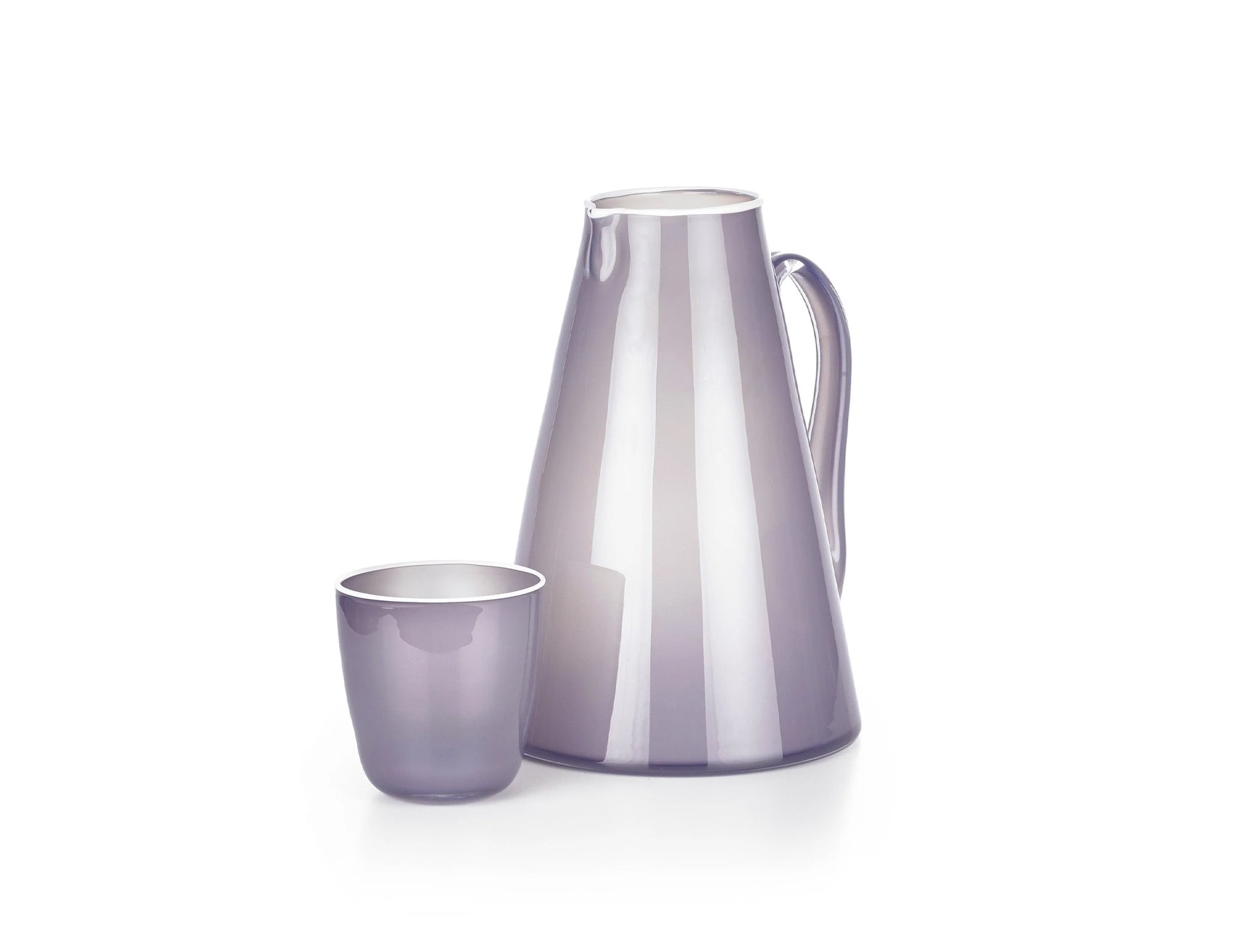 Handblown Glass Bumba Jug in Lilac, 3lt