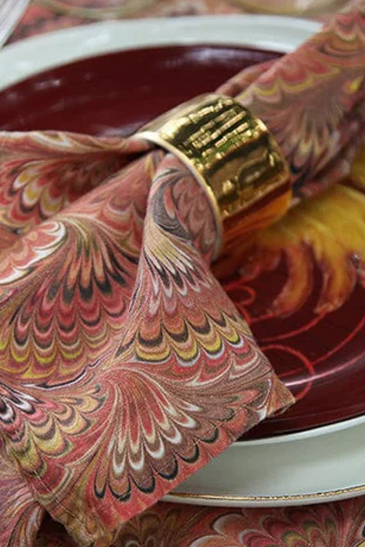 Porcelain Napkin Ring in Gold Glaze