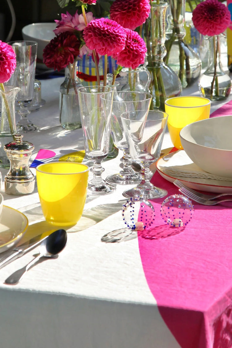 Summerill & Bishop Handmade 31cm Porcelain Dinner Plate with Green Rim