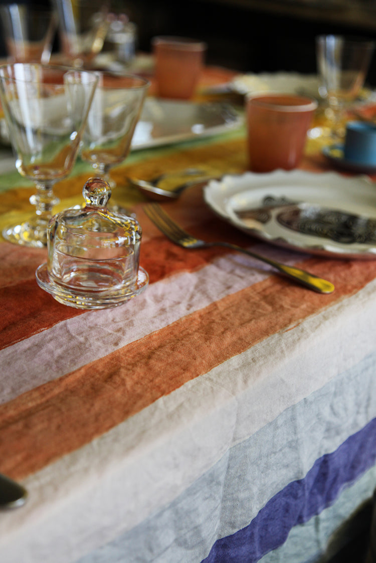 "Bleeding Stripes" Summerill & Bishop x Solange Linen Tablecloth