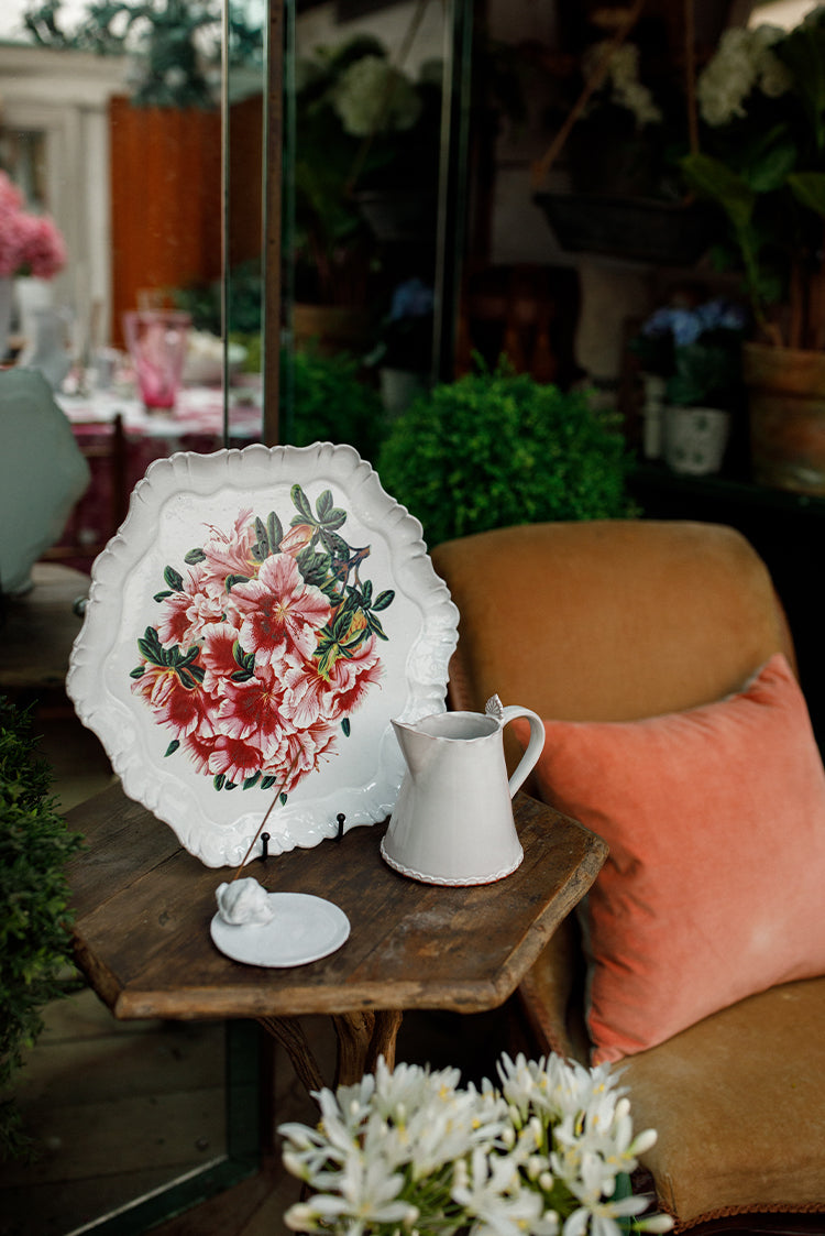 Azalea Indica Platter by Astier de Villatte, 38cm