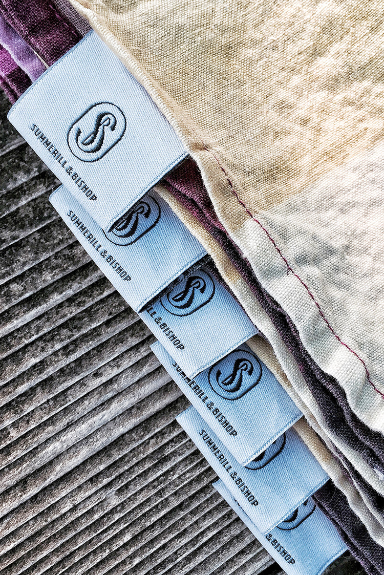 'Shades of Pink' Linen Napkin in Pink & Yellow, 50x50cm