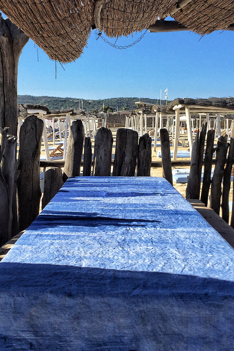"A Sea Of Blues" Summerill & Bishop x Le Club 55 Linen Tablecloth