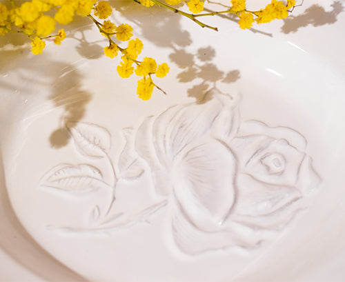 Amour Rose Dinner Plate by Astier de Villatte, 27cm