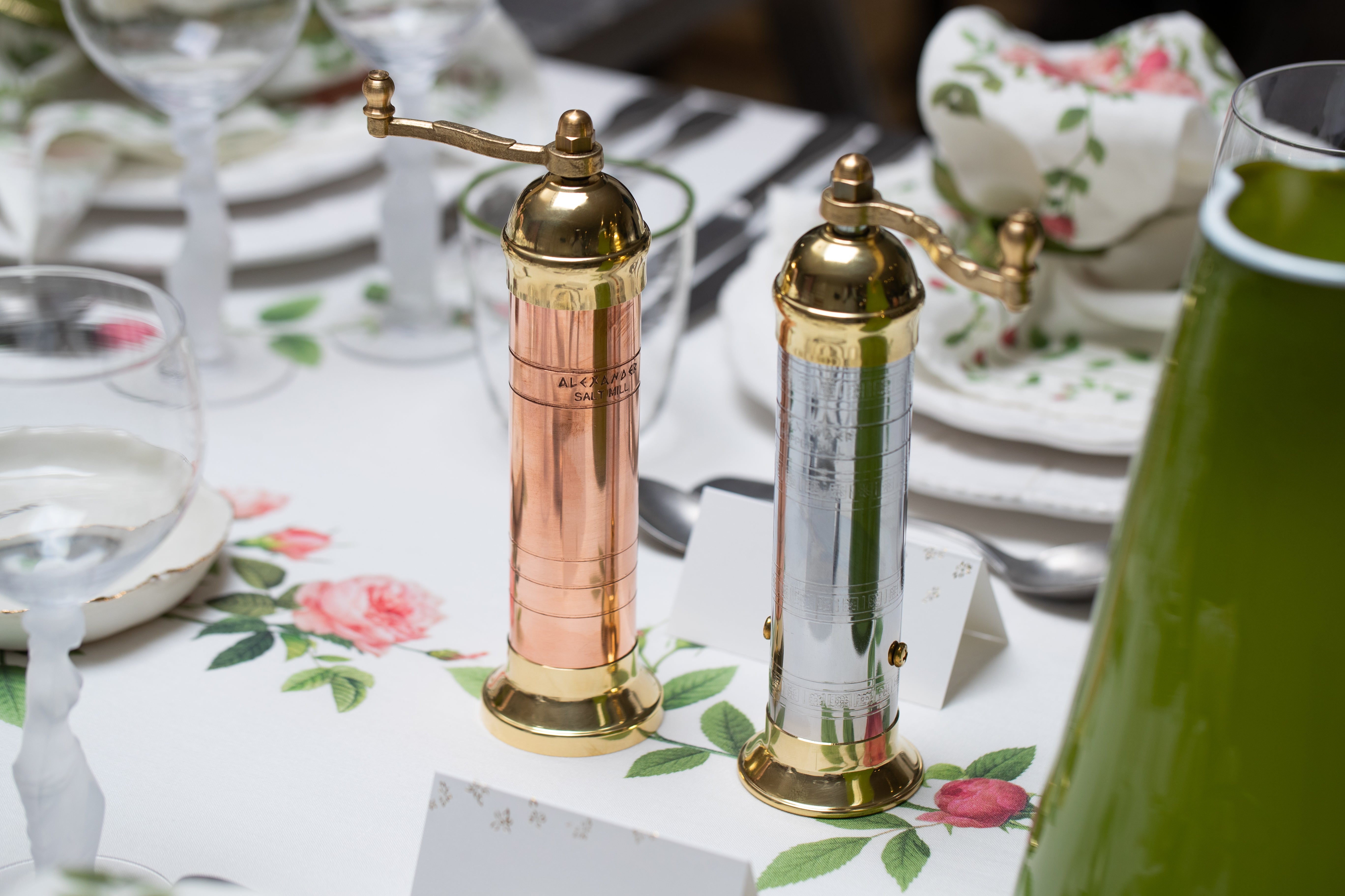 Atlas Polished Copper & Brass Salt & Pepper Mills, 20.5cm