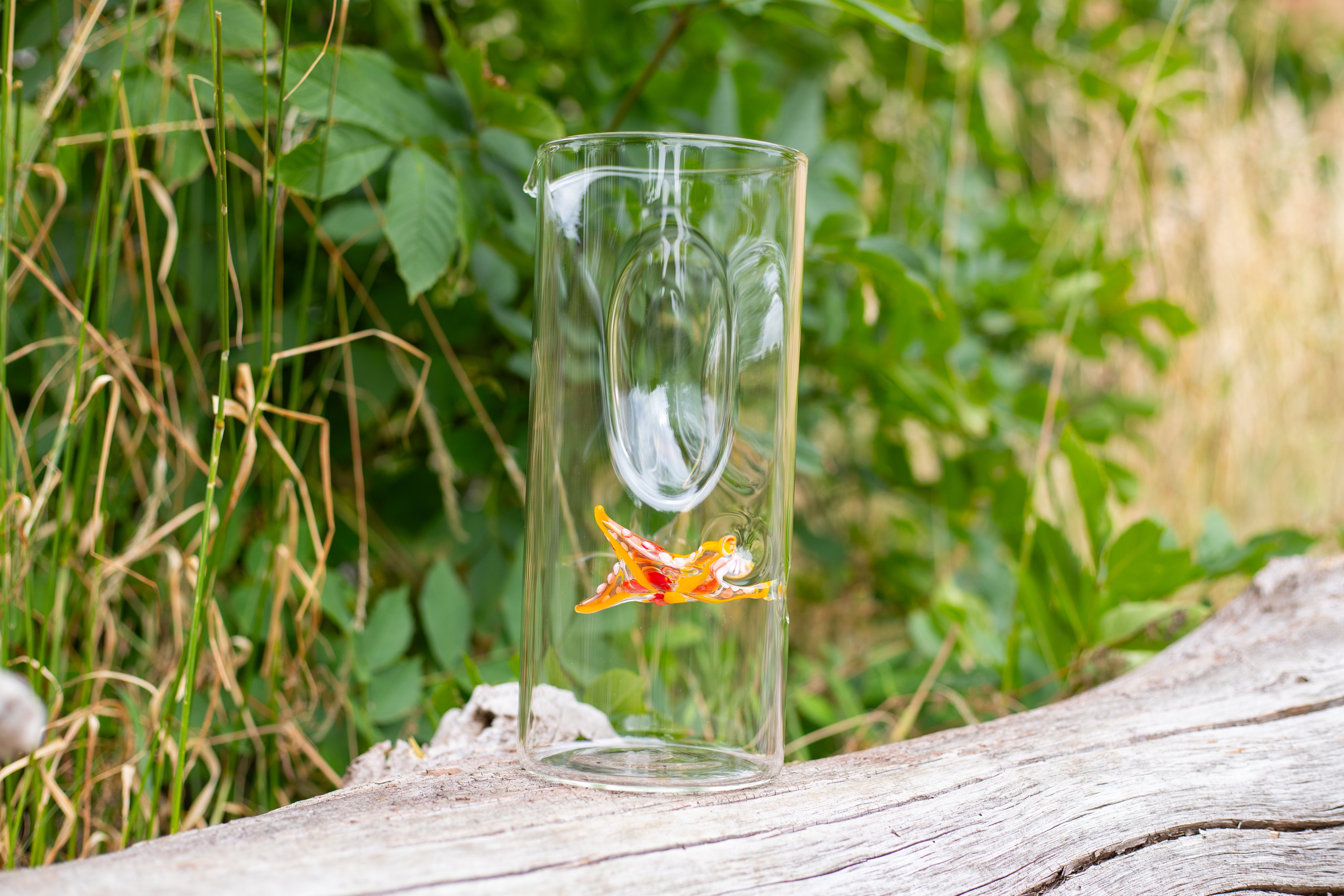 Handblown Glass Star Fish Carafe, 21.5cm