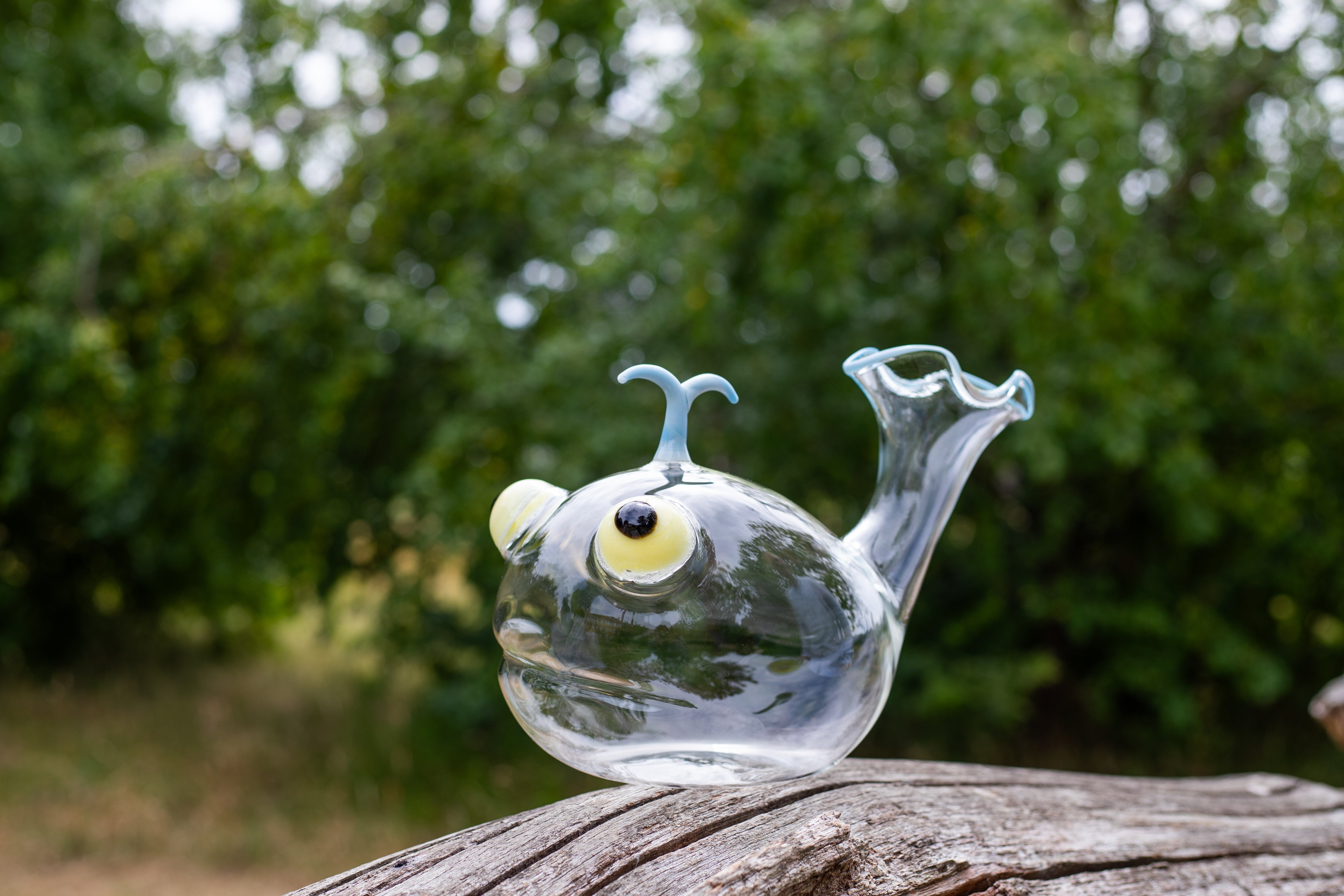 Handblown Glass Whale Decanter, 21cm