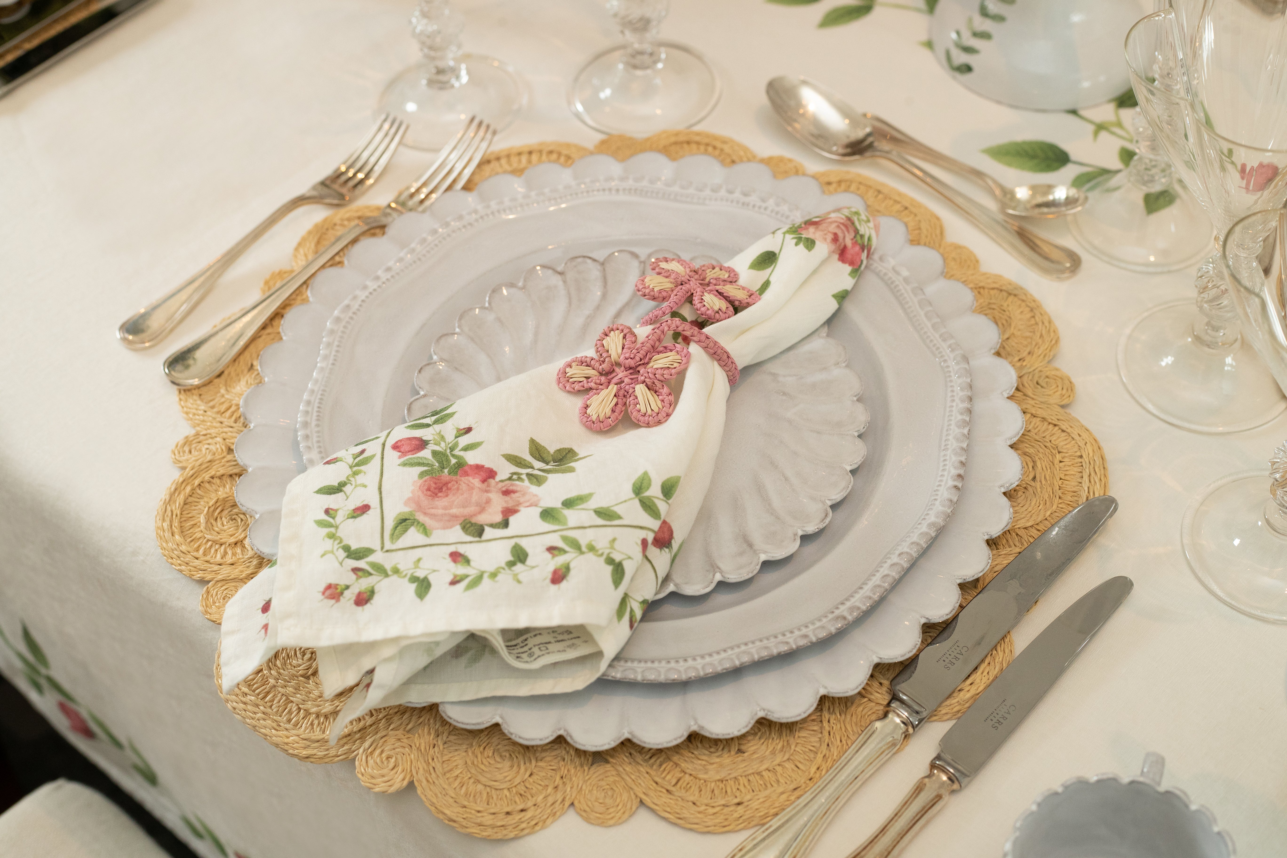 Clarabelle Ceramic Side Plate by Astier de Villatte, 22.5cm