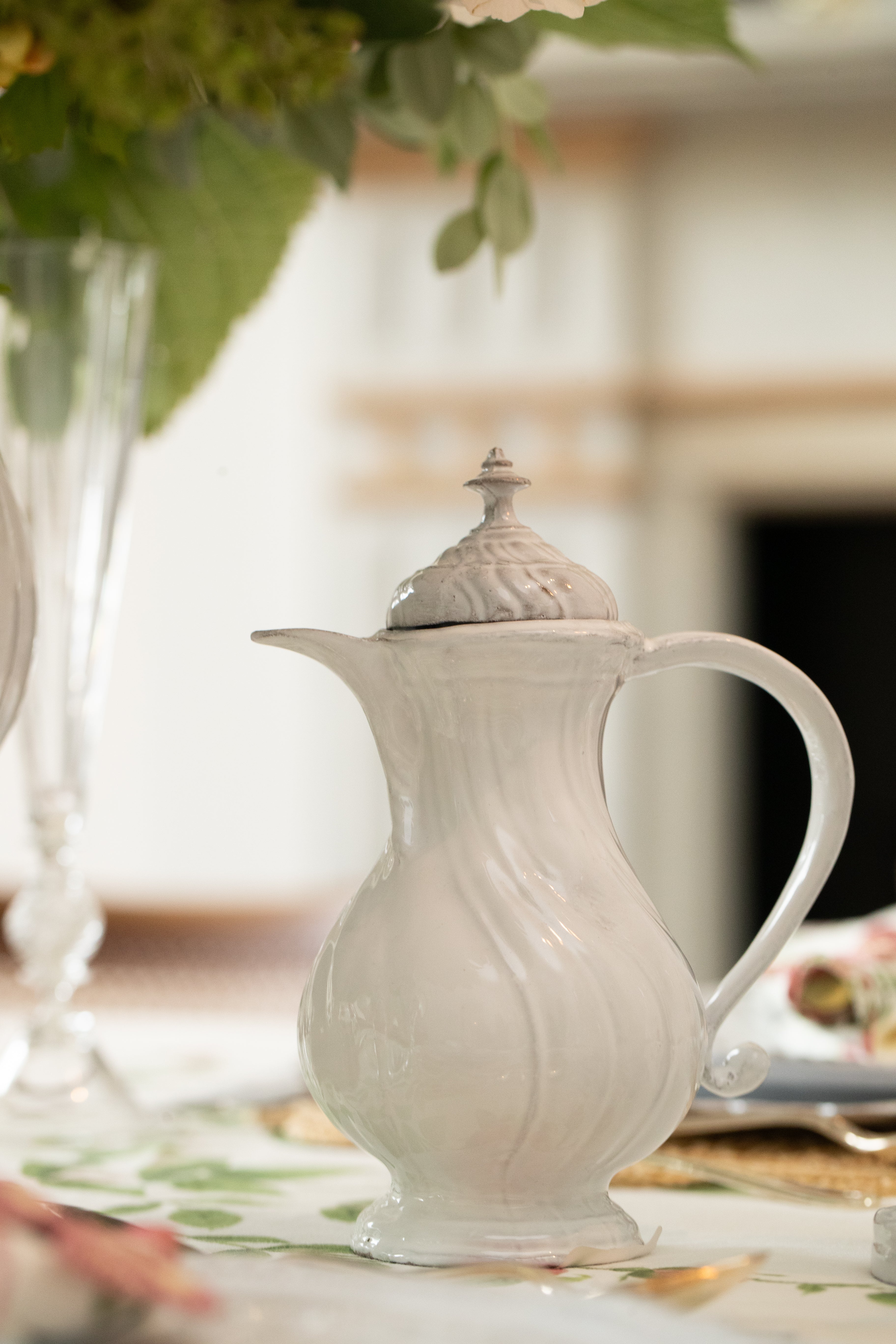 Peggy Tall Water Pitcher by Astier de Villatte, 19.5cm