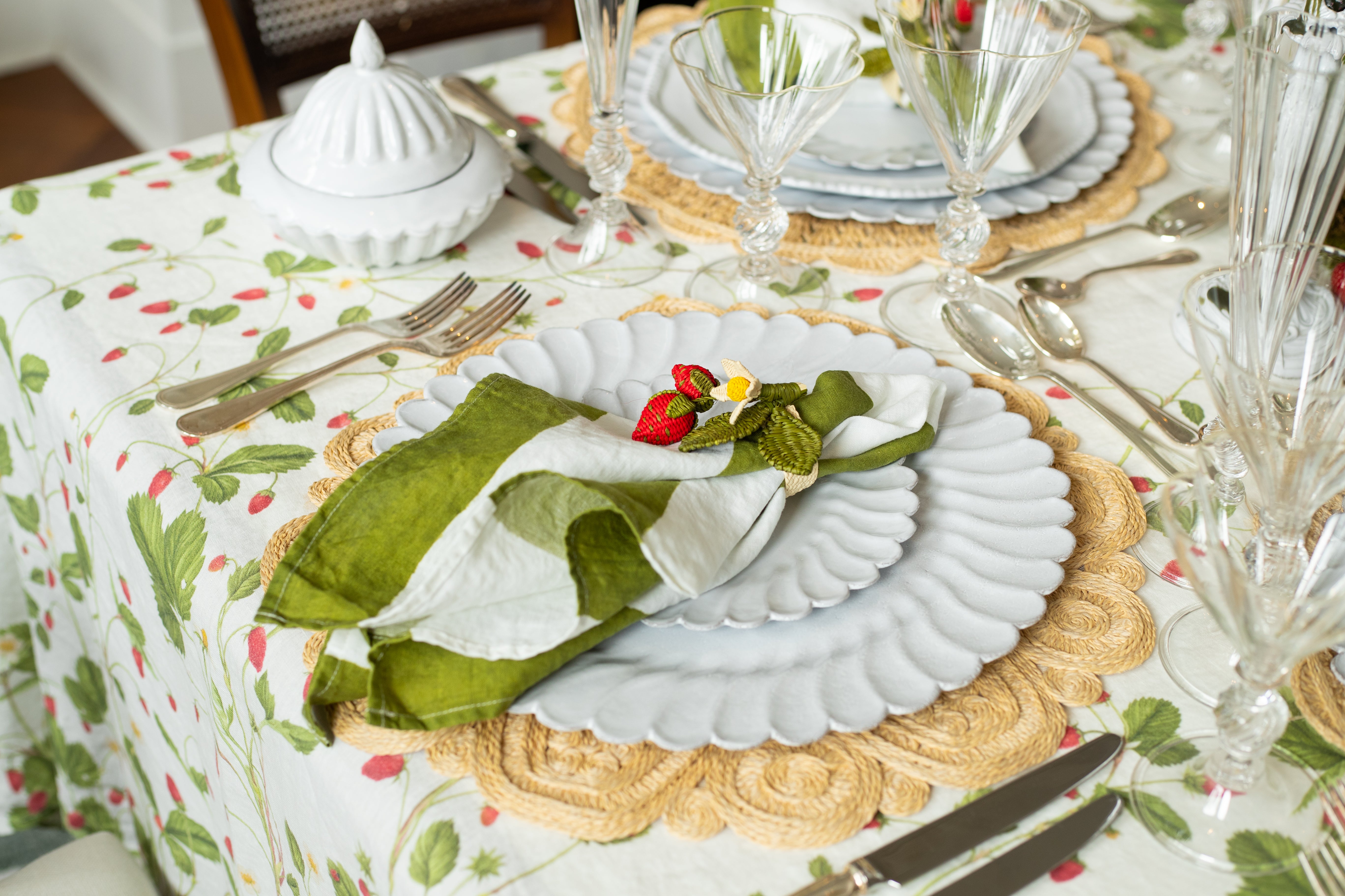 Handwoven Strawberries Napkin Ring