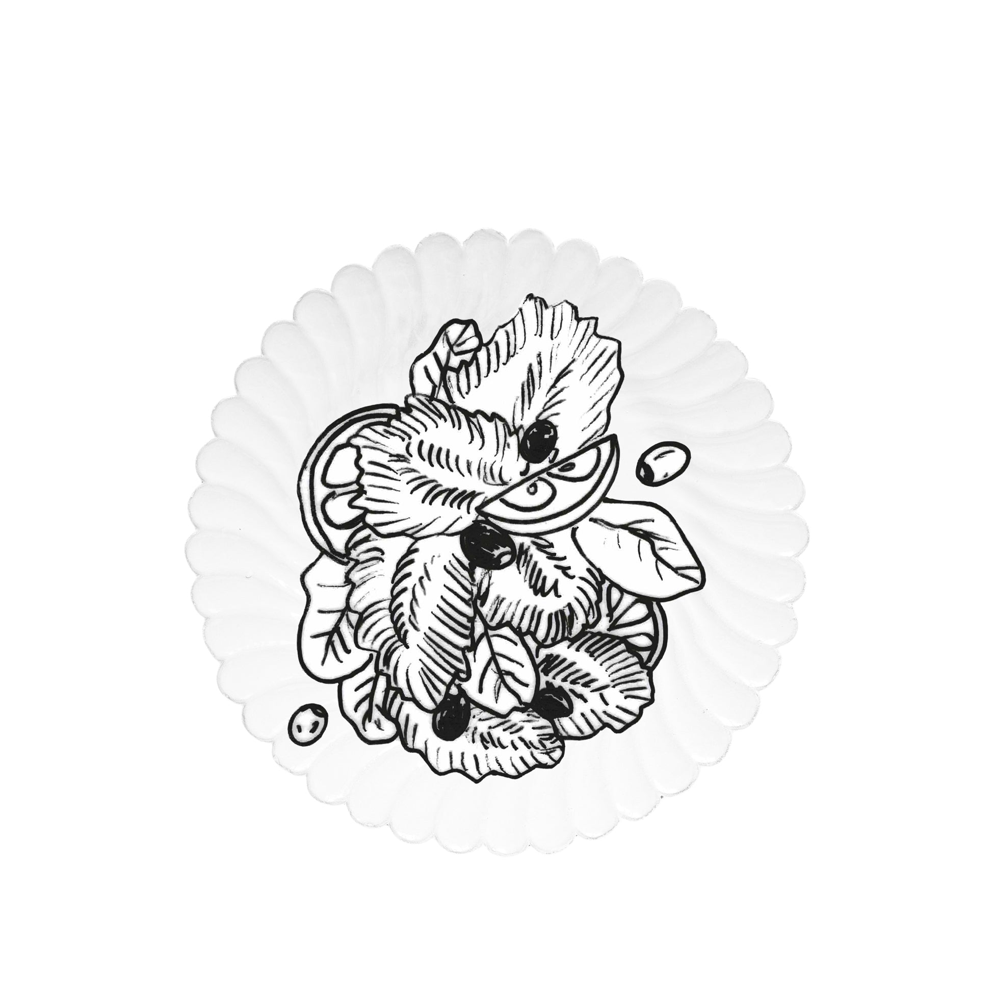 Peggy Scalloped Charger Plate by Astier de Villatte, 34cm