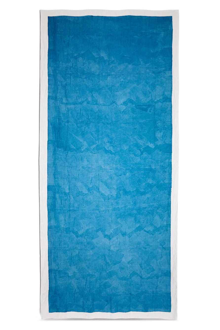 'Full Field' Linen Tablecloth in Sky Blue