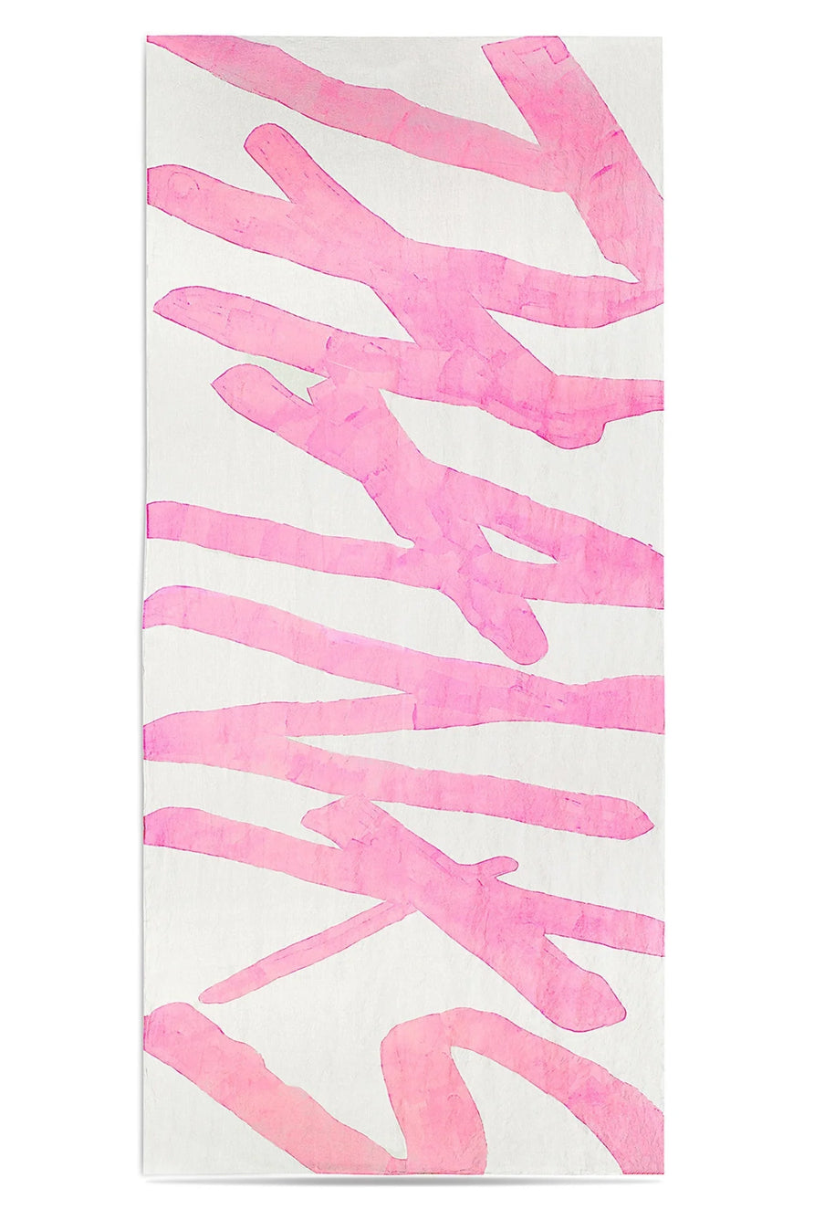 'Thanks' Word Linen Tablecloth in Rose Pink