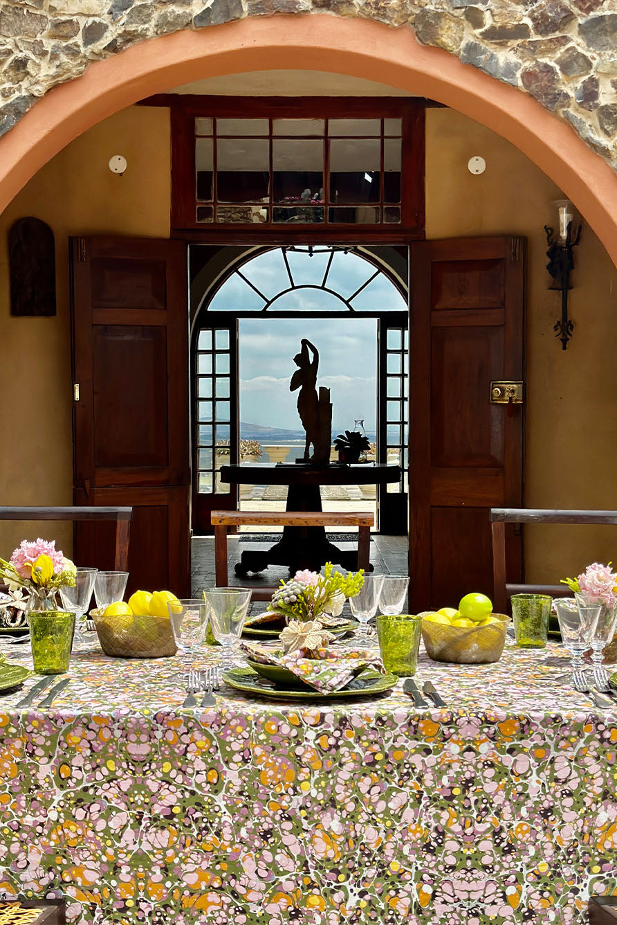 Abaca Round Bread Basket in Cream