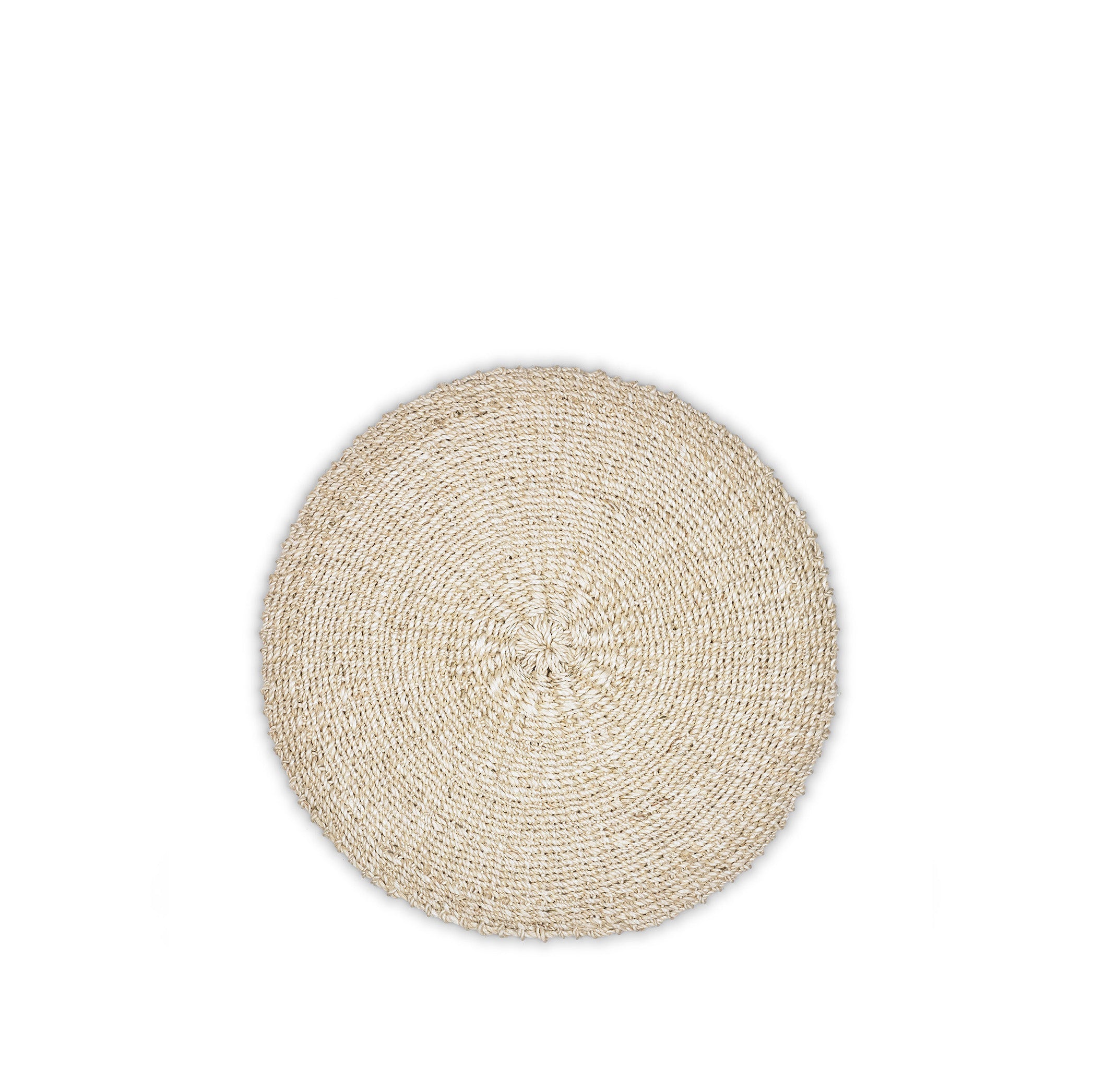 Abaca Woven Round Placemat in Cream