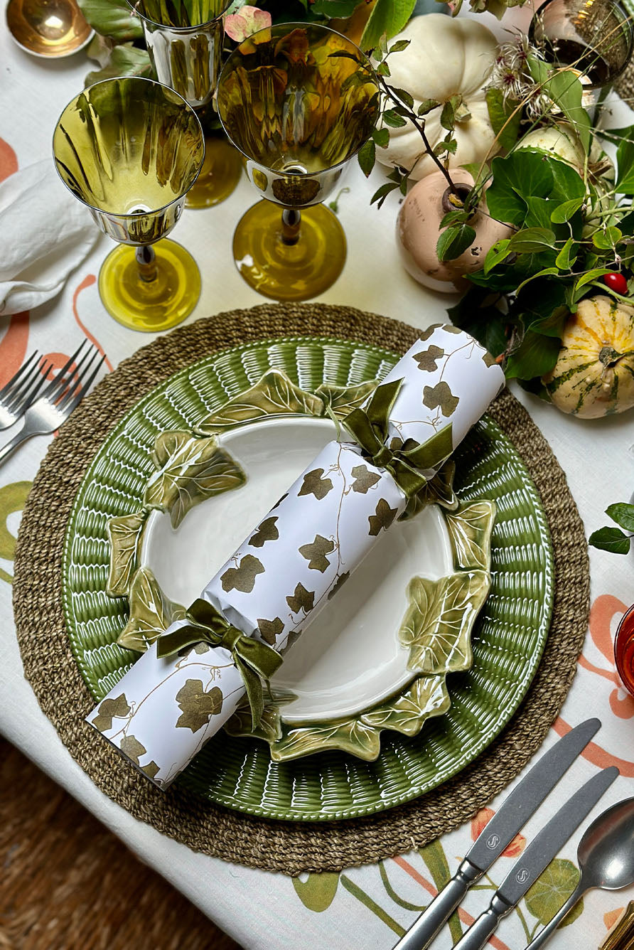 Abaca Woven Round Placemat in Sage