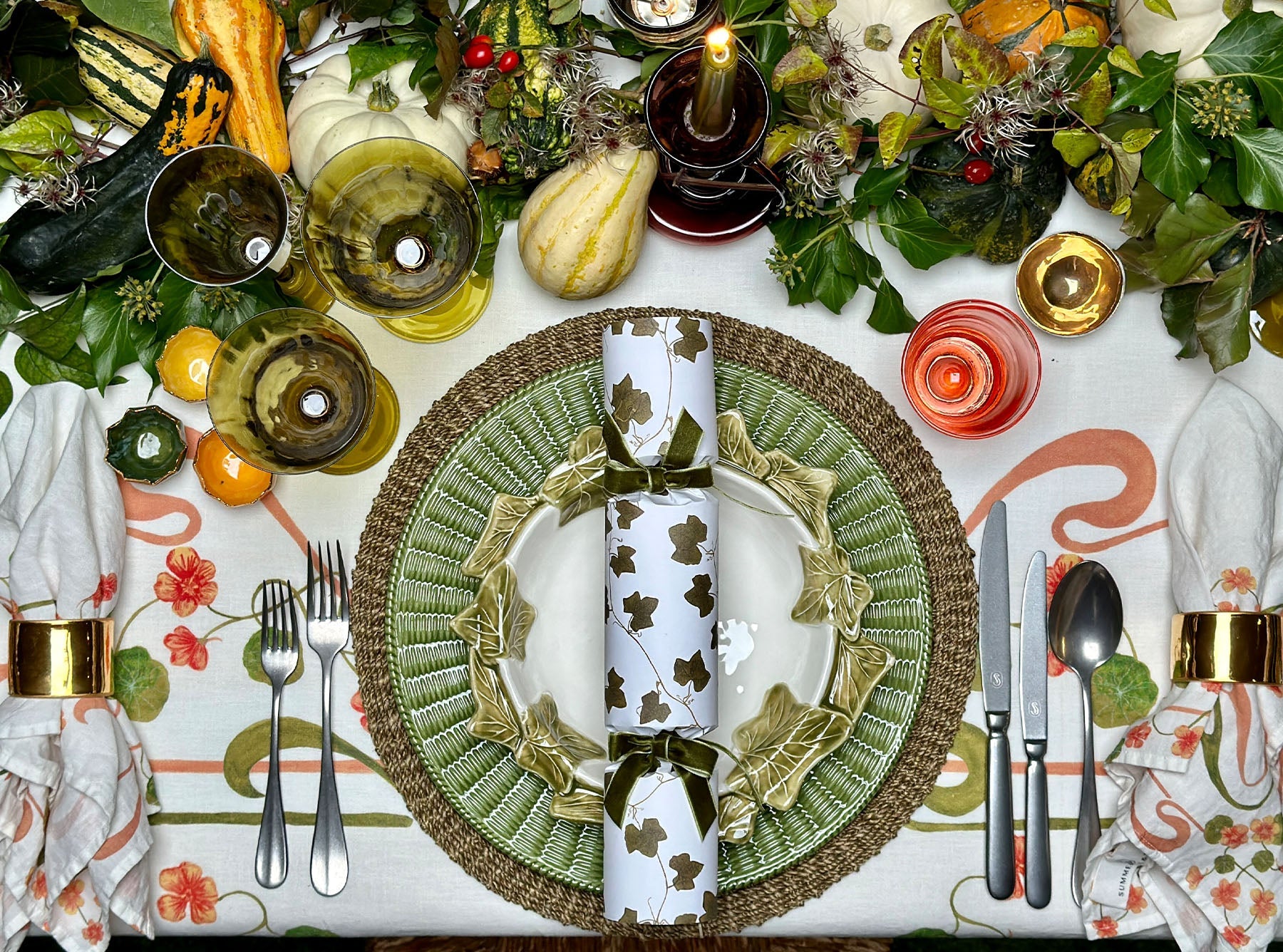 Abaca Woven Round Placemat in Sage