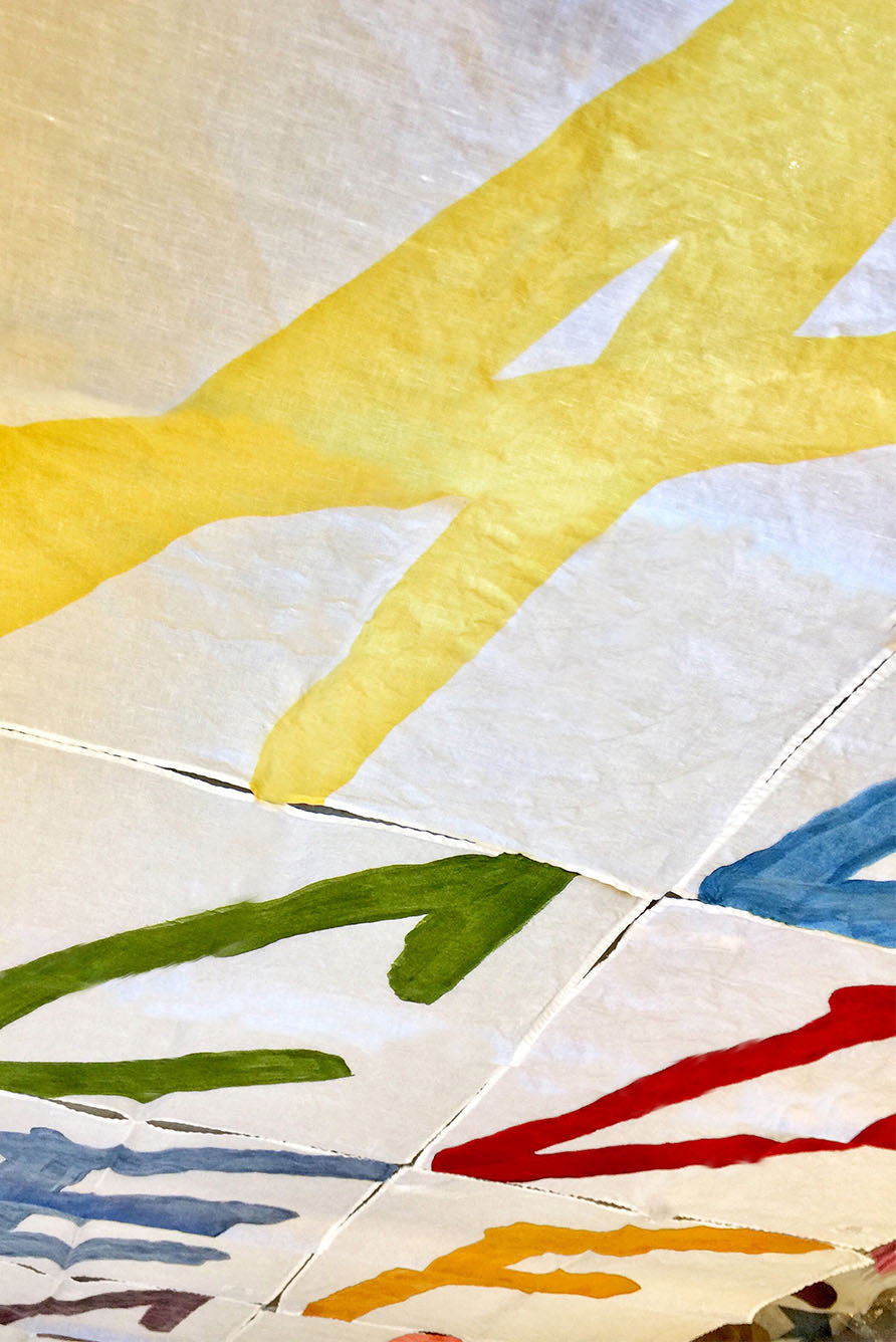 Alphabet Napkin 'Q' in Powder Blue, 50x50cm