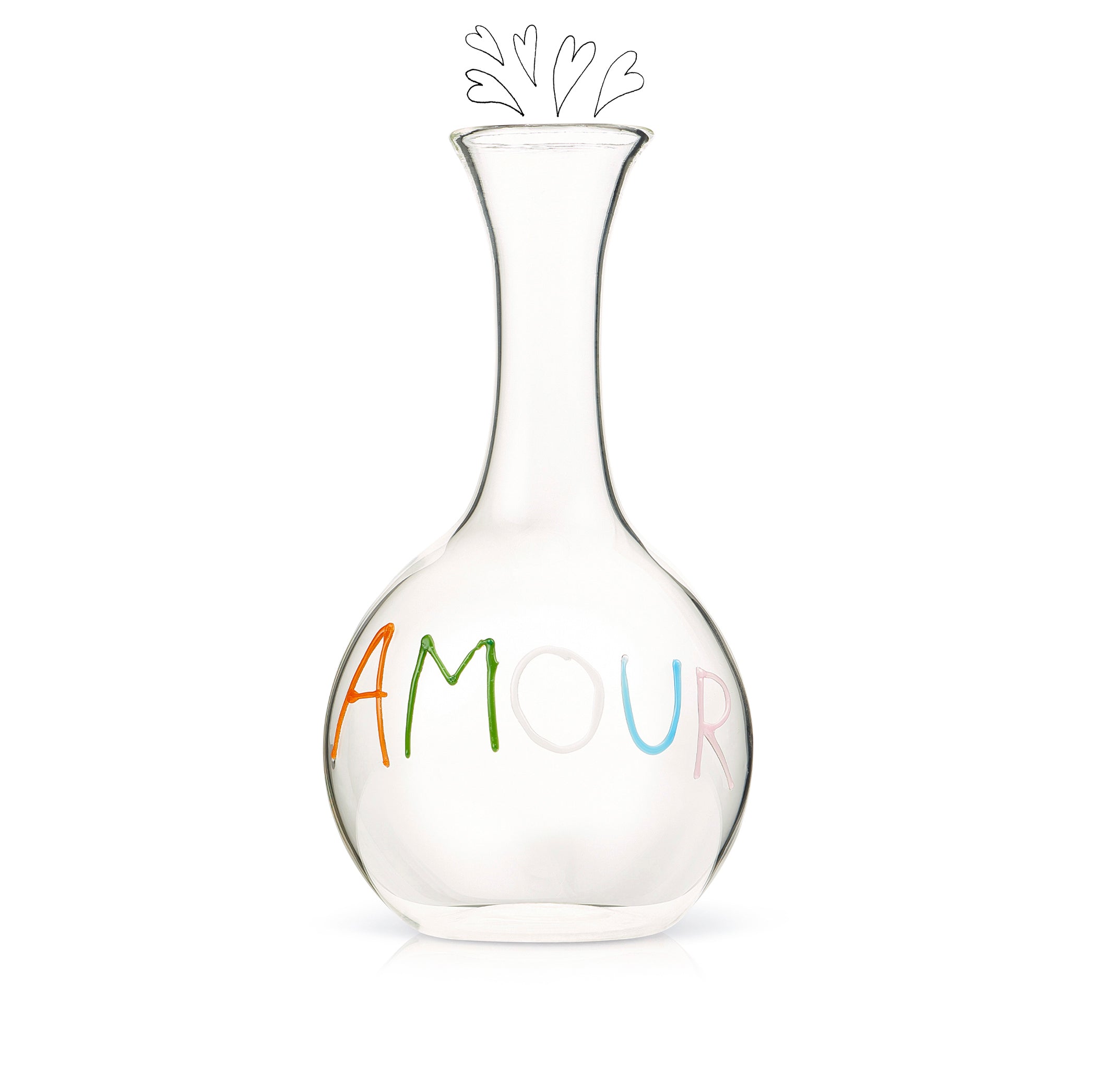 Handblown Glass Amour Carafe