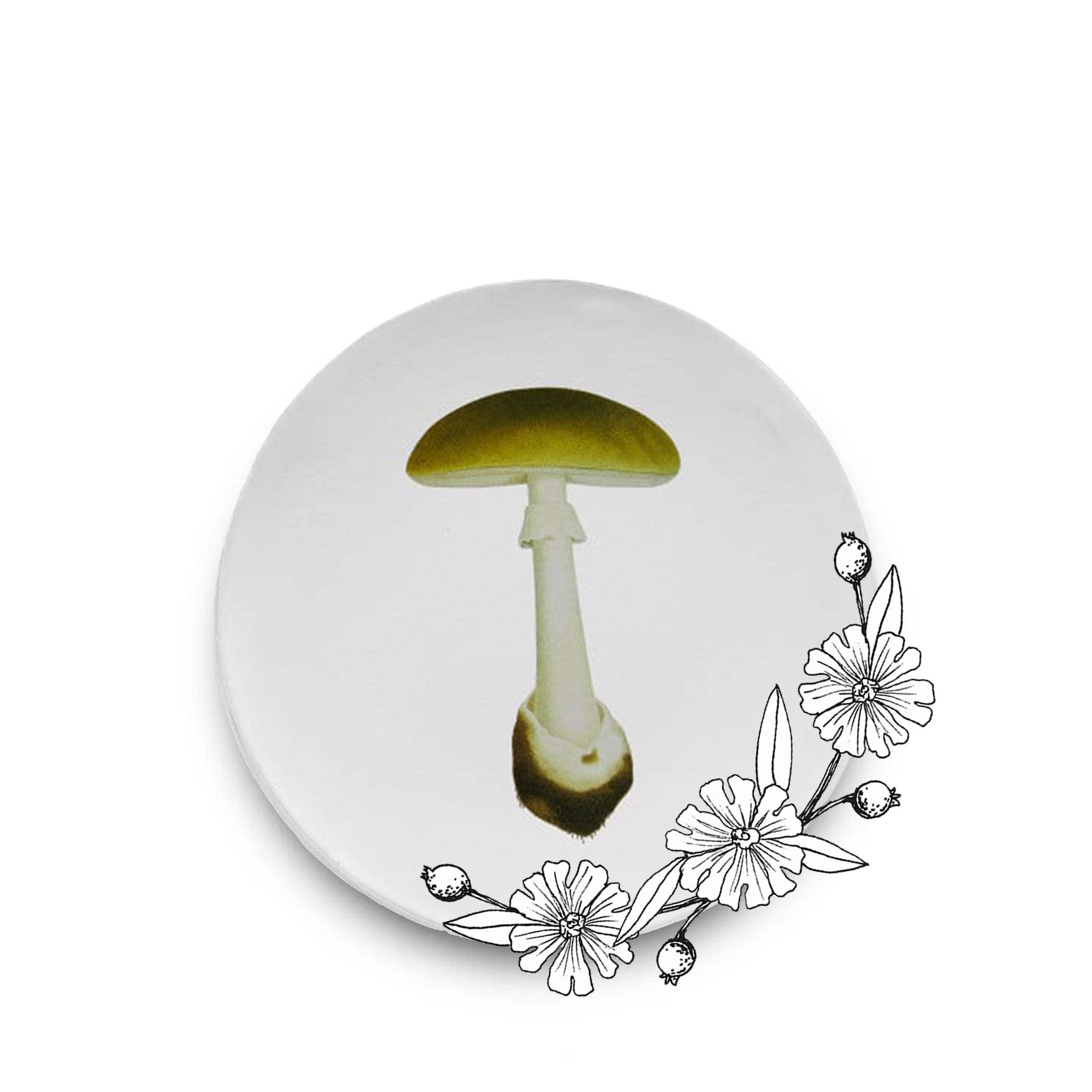 Agaric Bulbeux Mushroom Dinner Plate by Astier de Villatte,  26.5cm