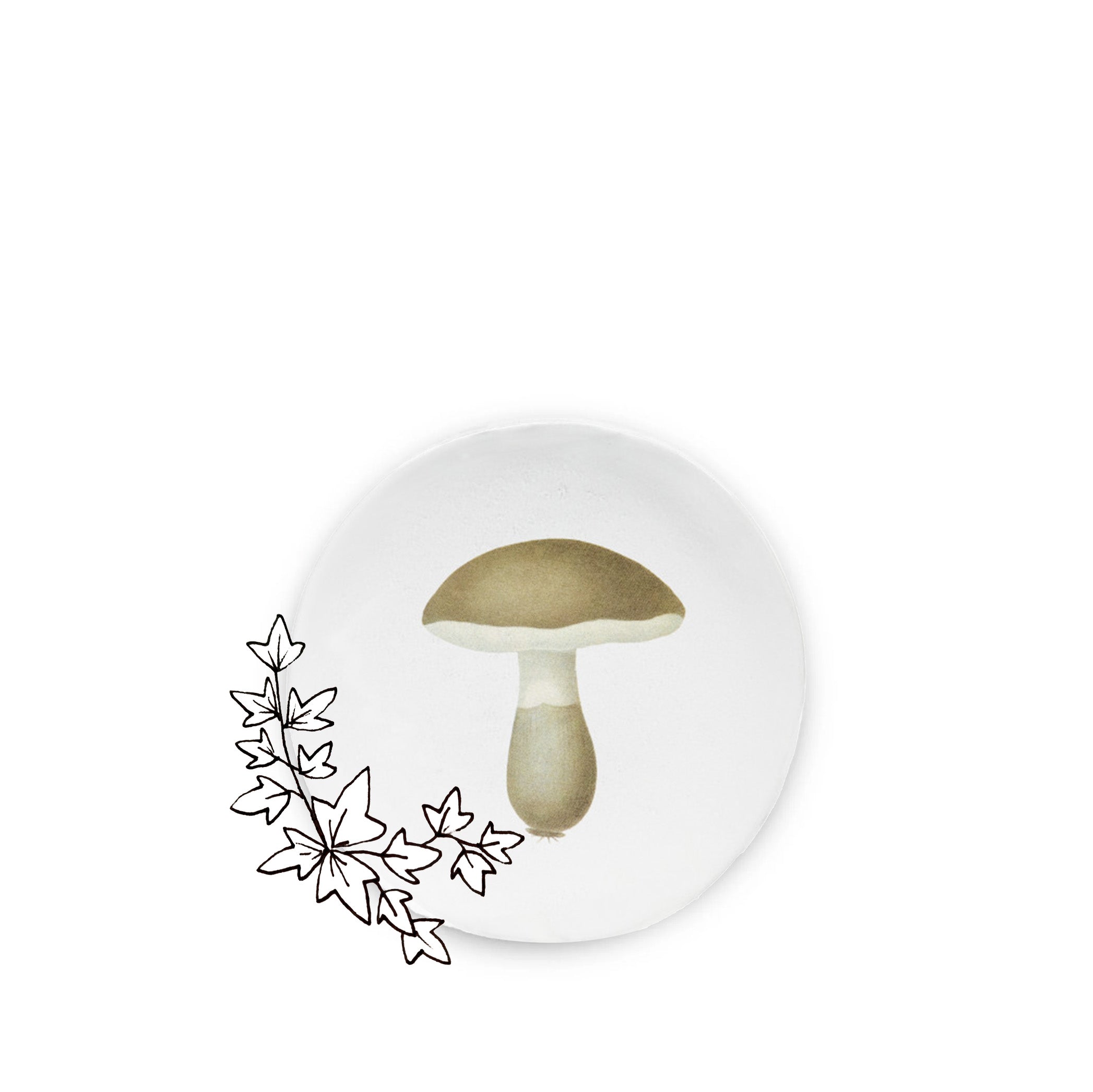 Bolet Azur Mushroom Dessert/Side Plate by Astier de Villatte, 19cm