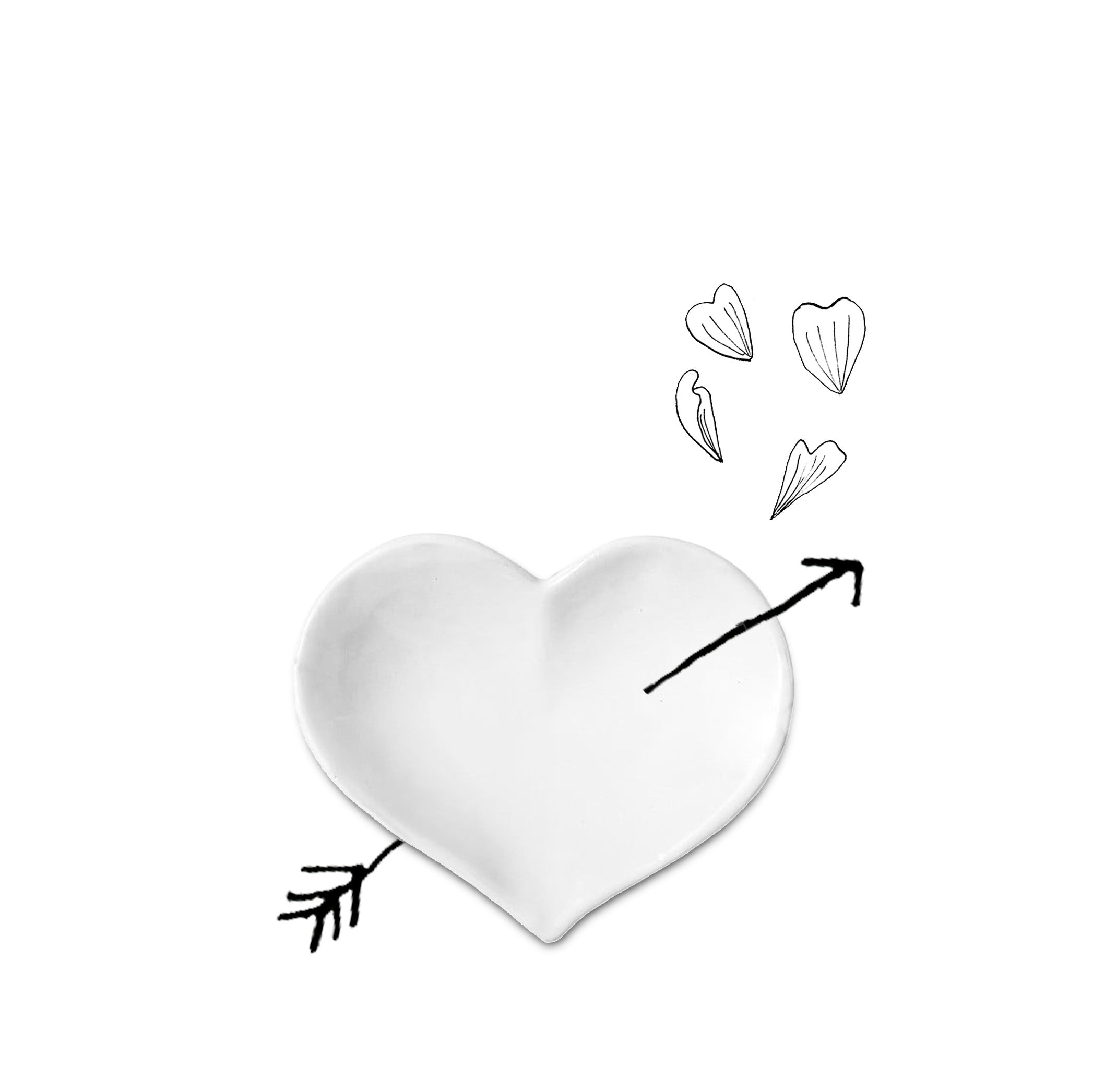 Coeur Side/Dessert Plate by Astier de Villatte, 18cm