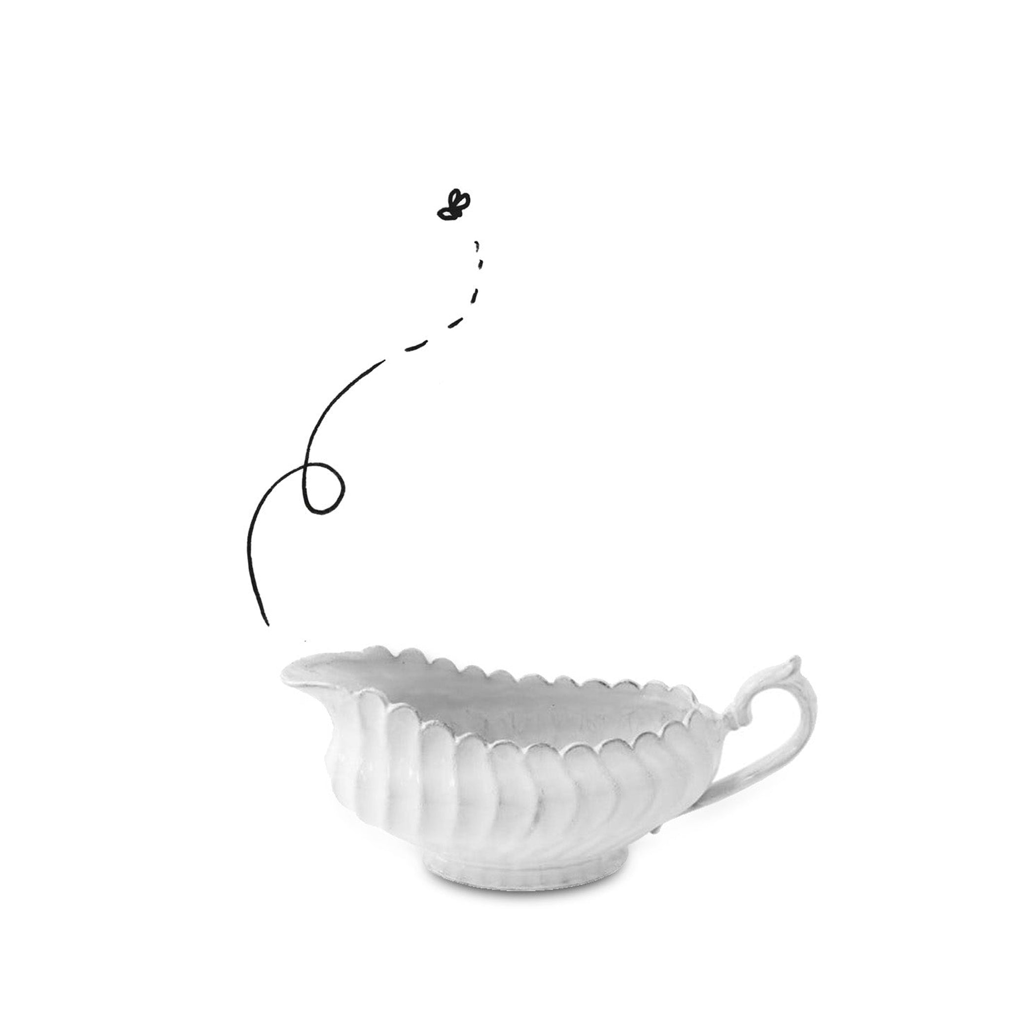 Peggy Sauce Boat by Astier de Villatte, 21.5cm