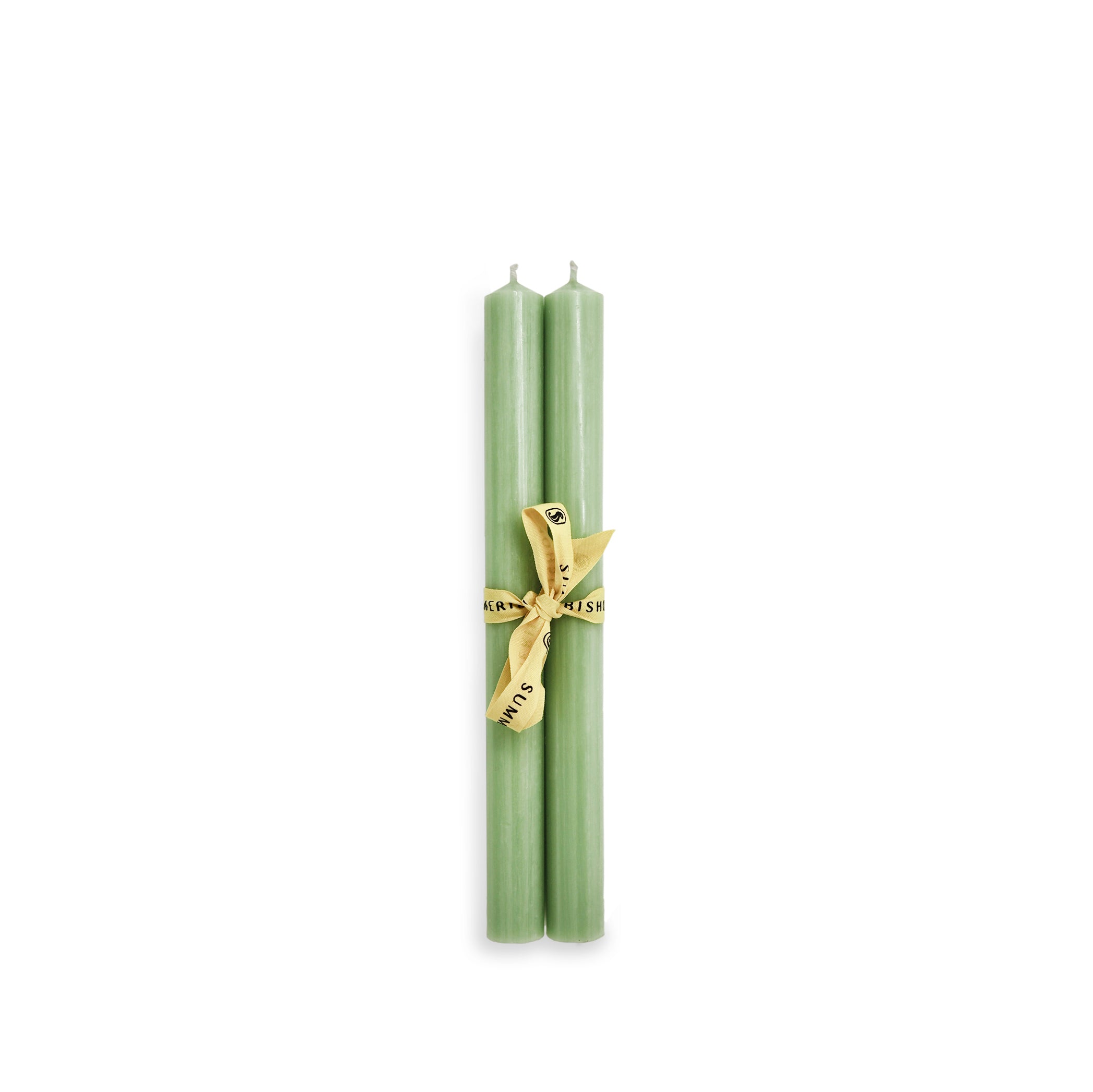 Pair of Coloured Church Candles in Atlantic Green