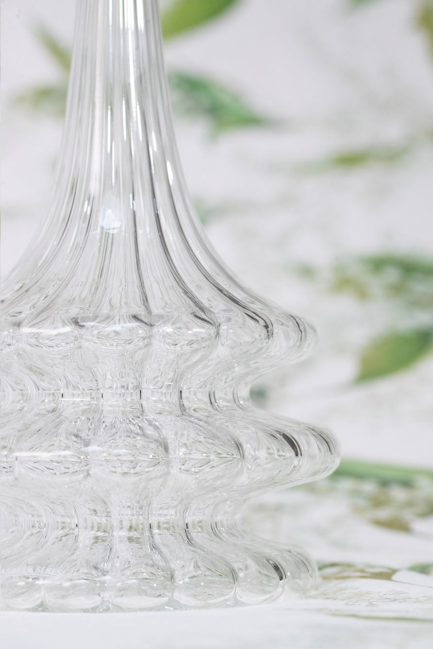 Aurora Clear Handblown Glass Cake Stand & Dome, 28cm