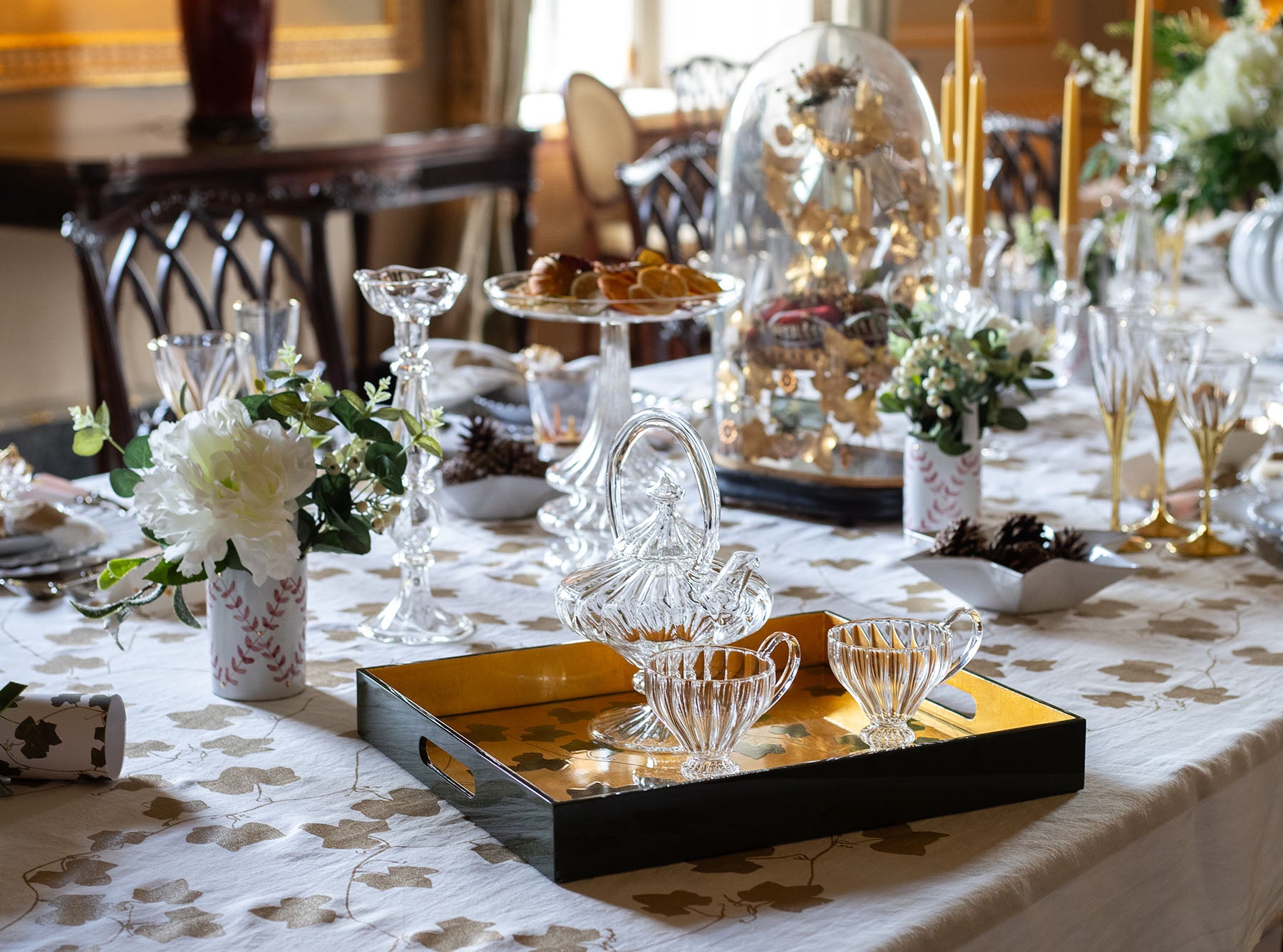 Aurora Clear Handblown Glass Teapot, 24cm