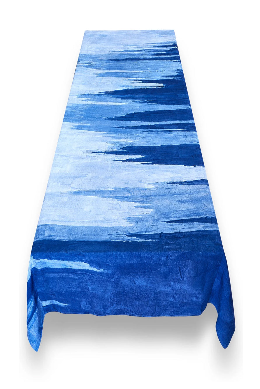 "A Sea Of Blues" Summerill & Bishop x Le Club 55 Linen Tablecloth