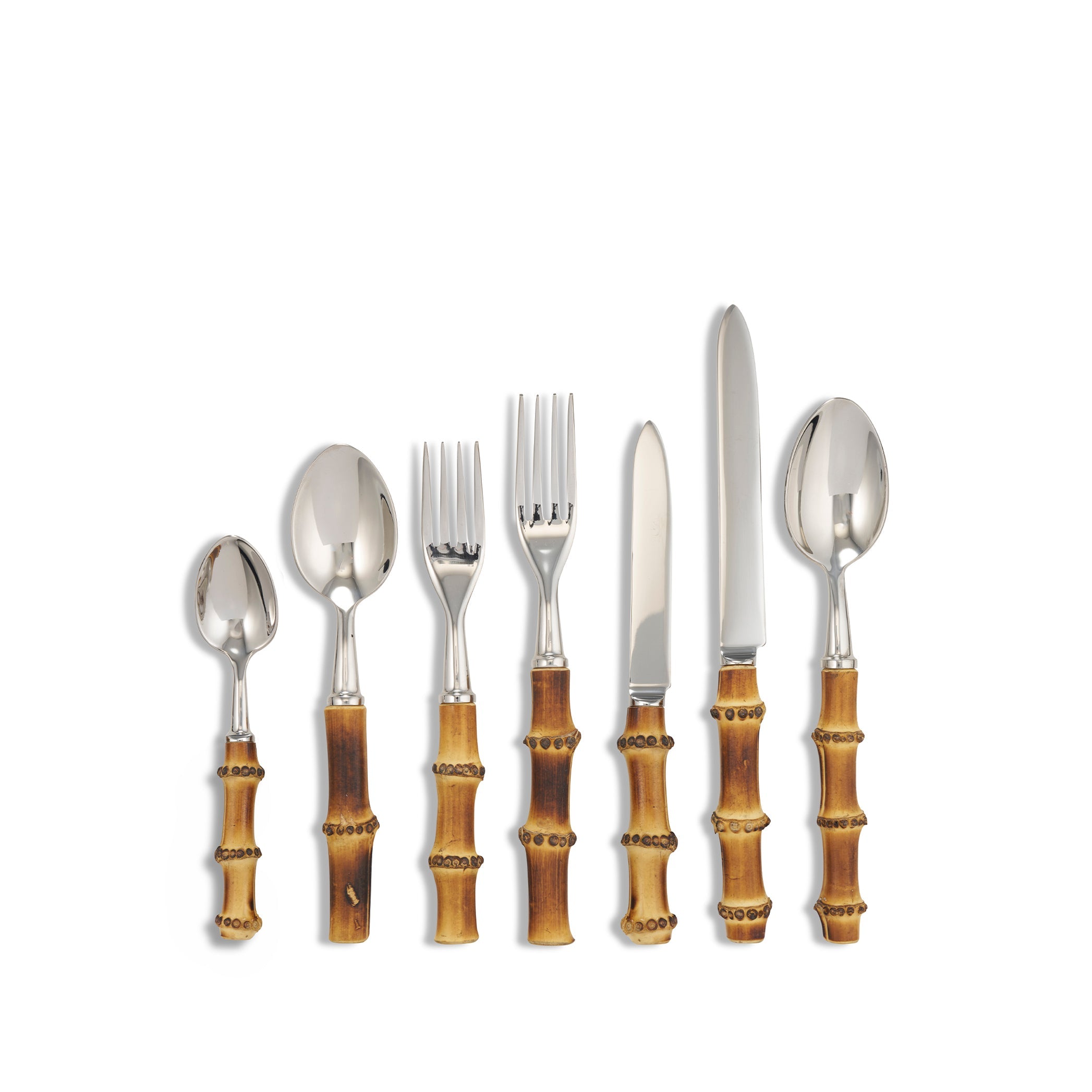 Julia Natural Bamboo & Stainless Steel 7 Piece Cutlery Set
