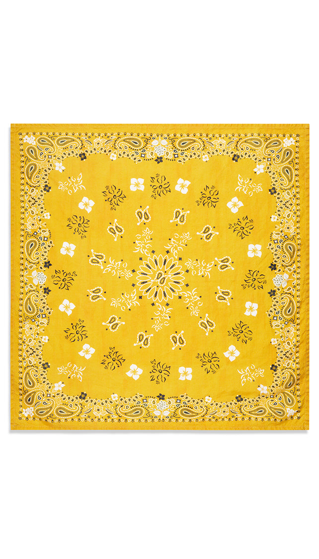 Yellow 'Bandana' Linen Napkin, 50x50cm