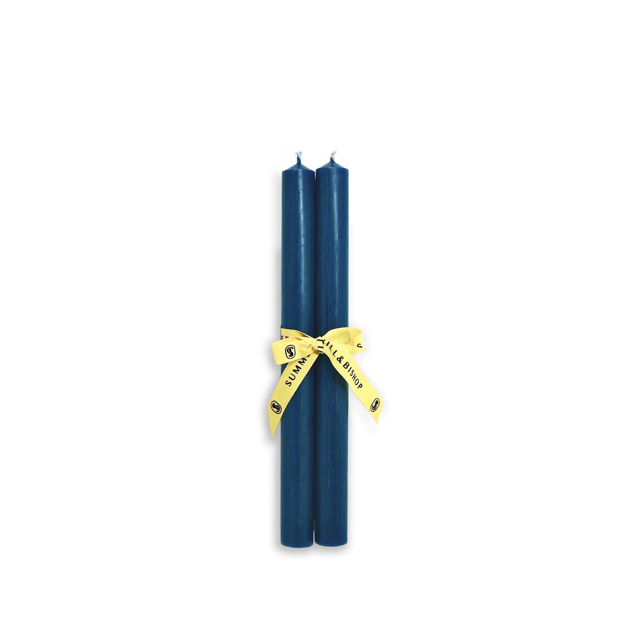 Pair of Coloured Church Candles in Bedruthan Blue