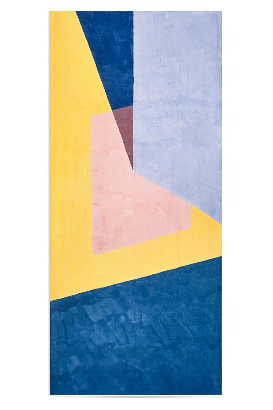 "Sails" Block Colour Linen Tablecloth in Multicolours