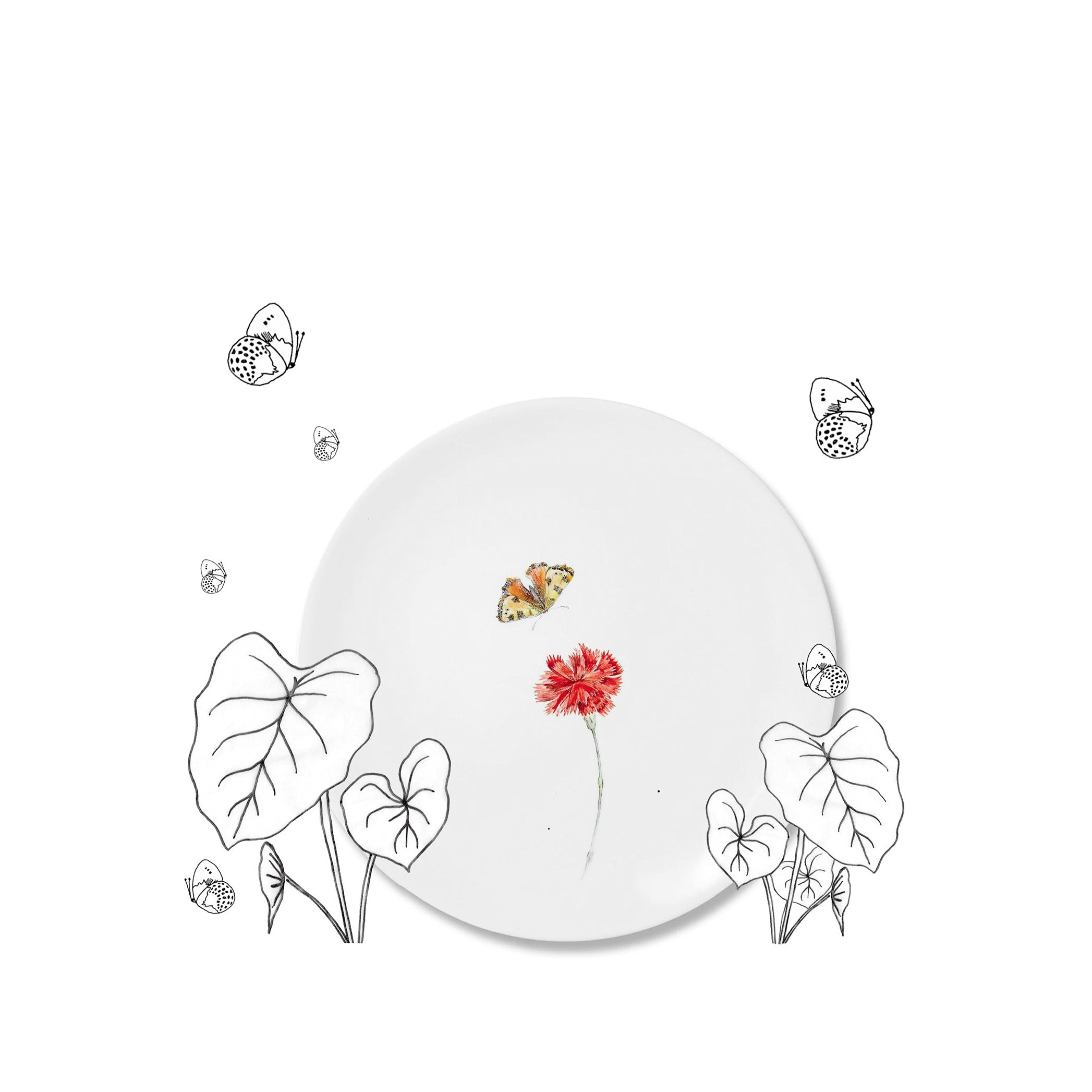 Bloom Carnation Dinner Plate, 25cm