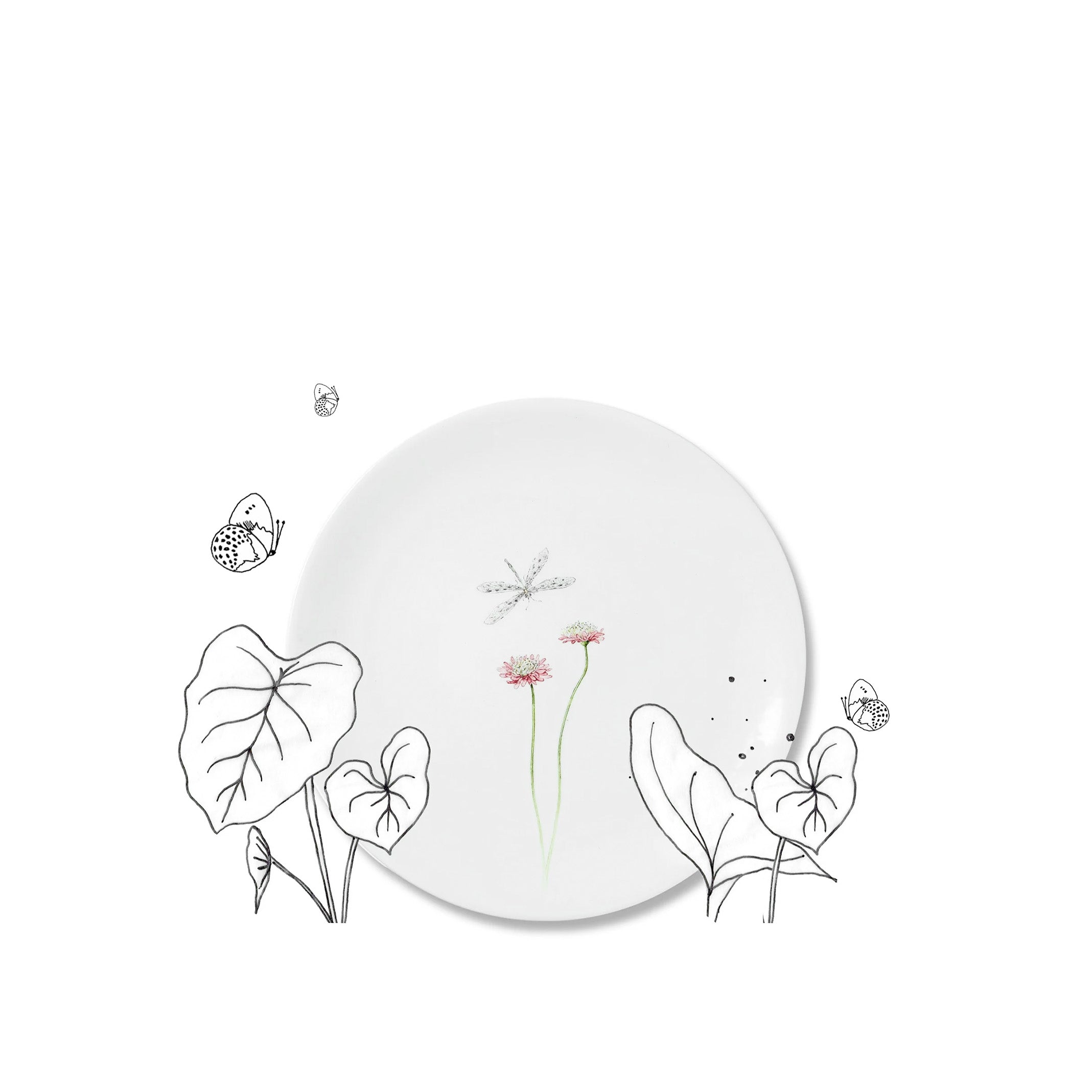Bloom Pincushion Dinner Plate, 25cm