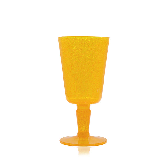 Recycled Plastic Bobby Wine Glass in Mustard Yellow