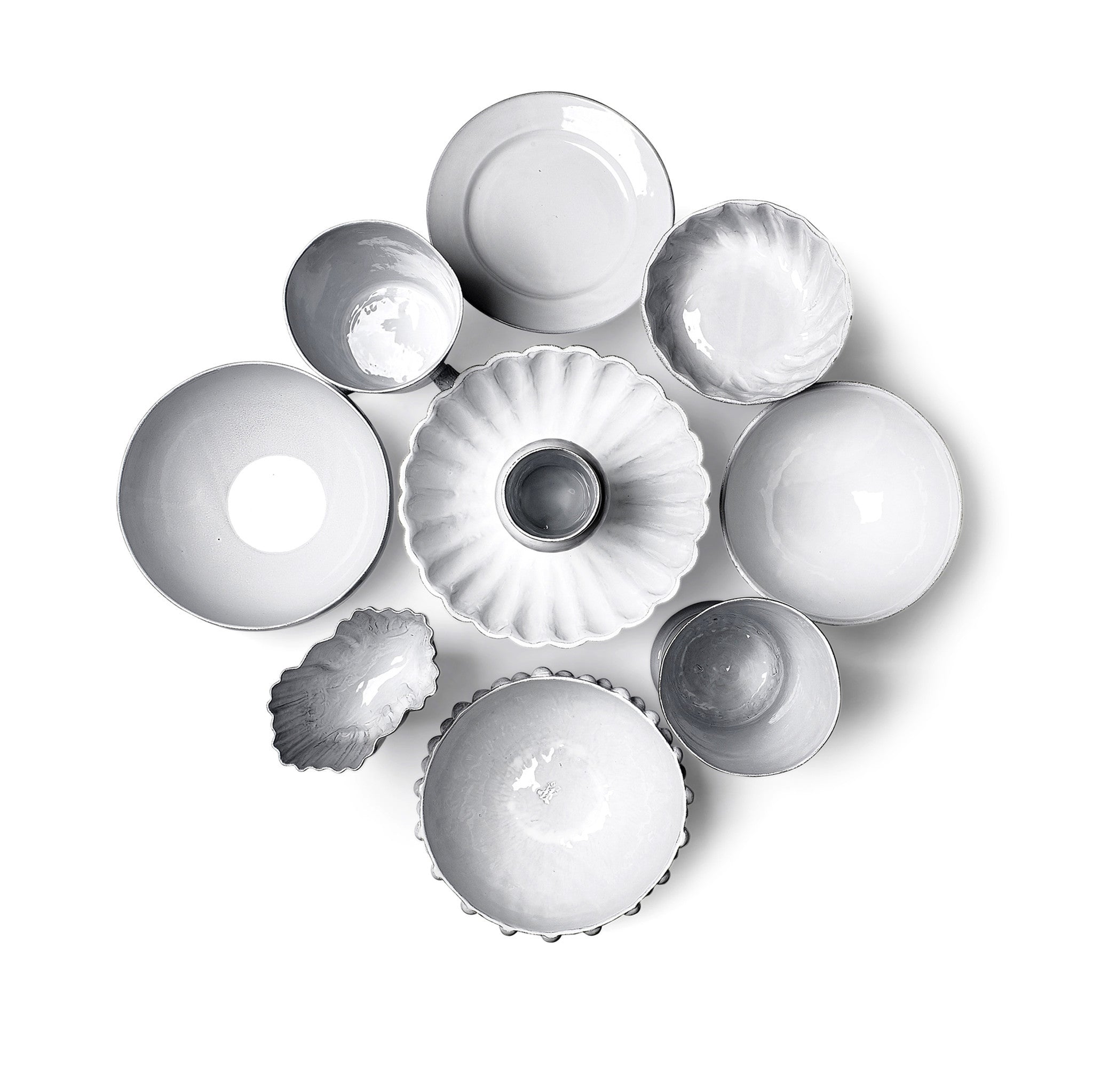 Blue Geranium Flowers Vase by Astier de Villatte, 36cm