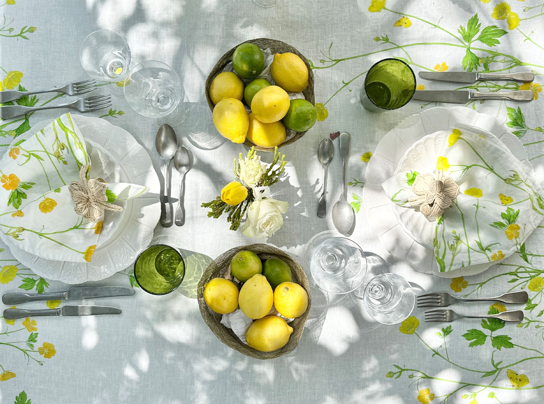 'Buttercup' Linen Tablecloth