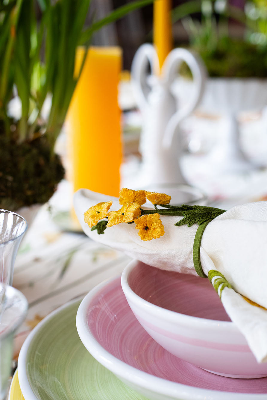 Buttercup Embroidered Napkin Ring