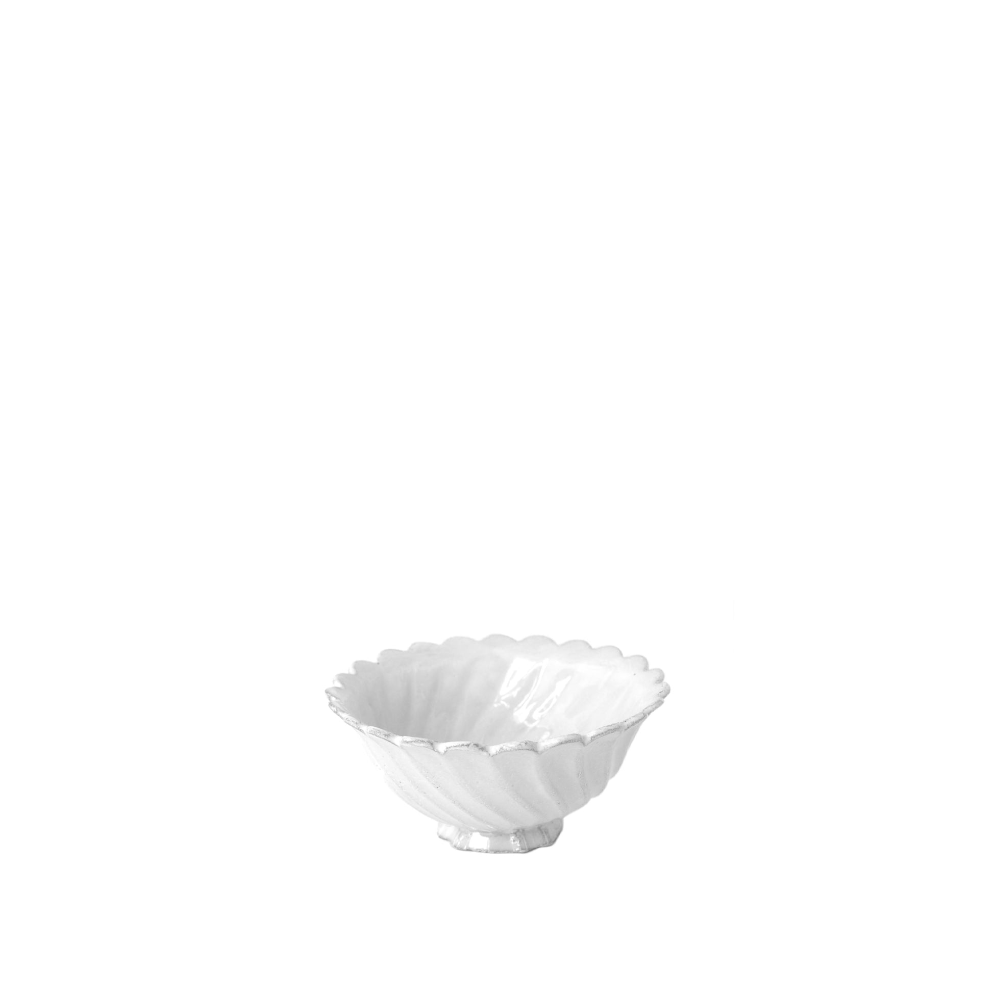 Peggy Scalloped Cereal Bowl on Stand by Astier de Villatte, 13cm
