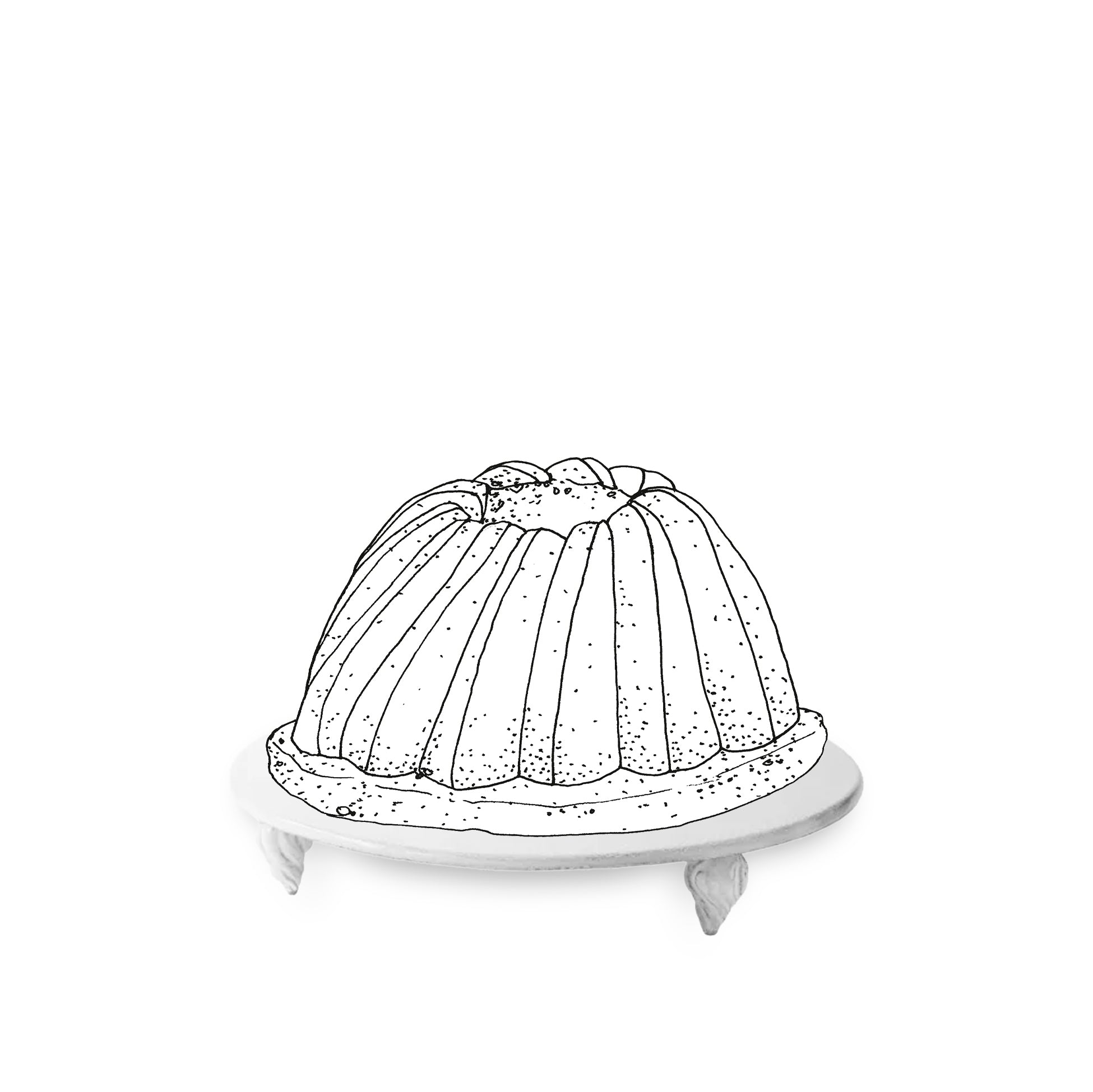 Peggy Footed Flat Cake Stand by Astier de Villatte, 31cm