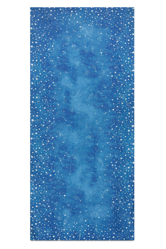 'Celestial Stars' Linen Tablecloth in Blue