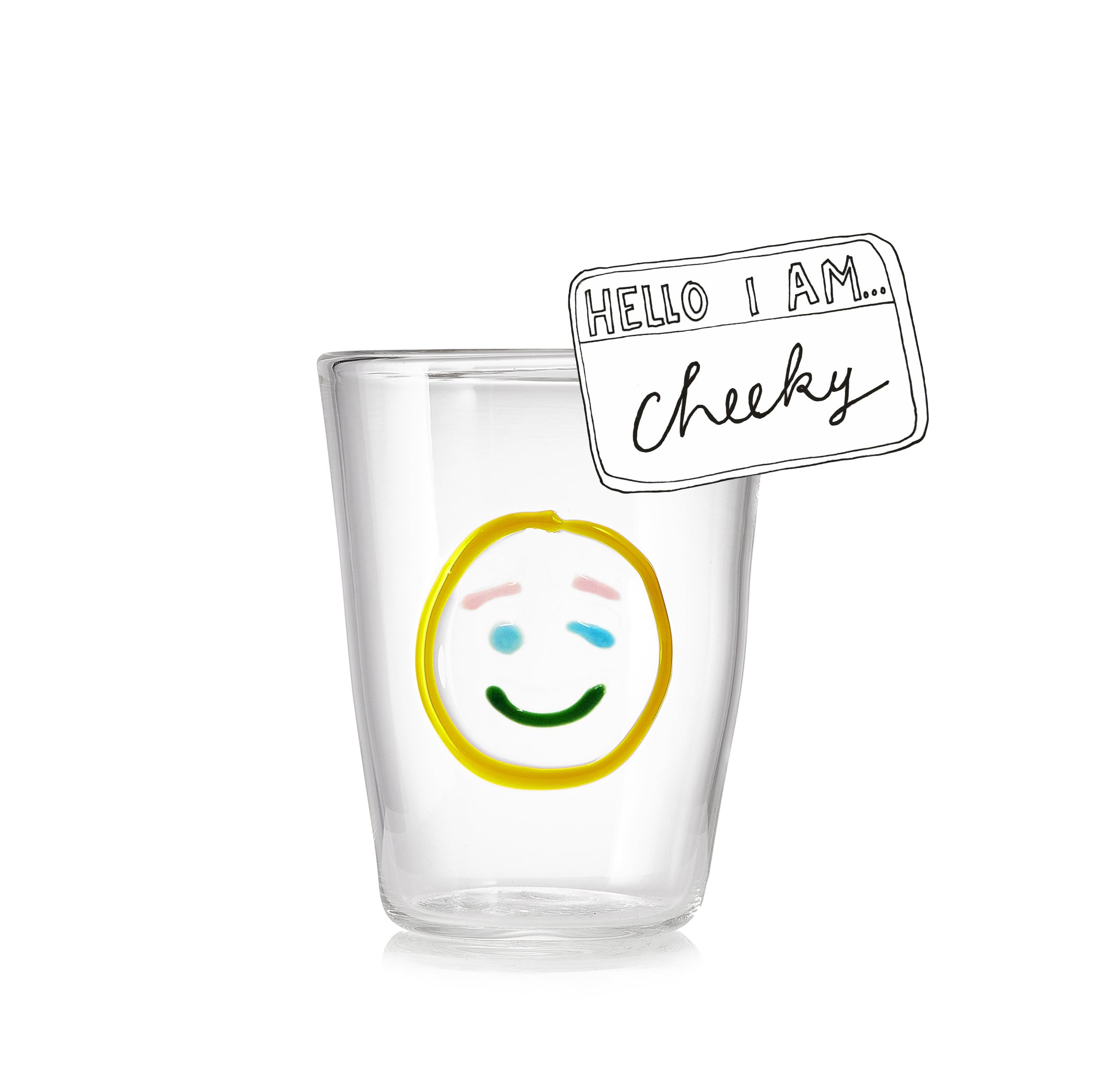 Handblown Glass 'Cheeky' Mood Tumbler
