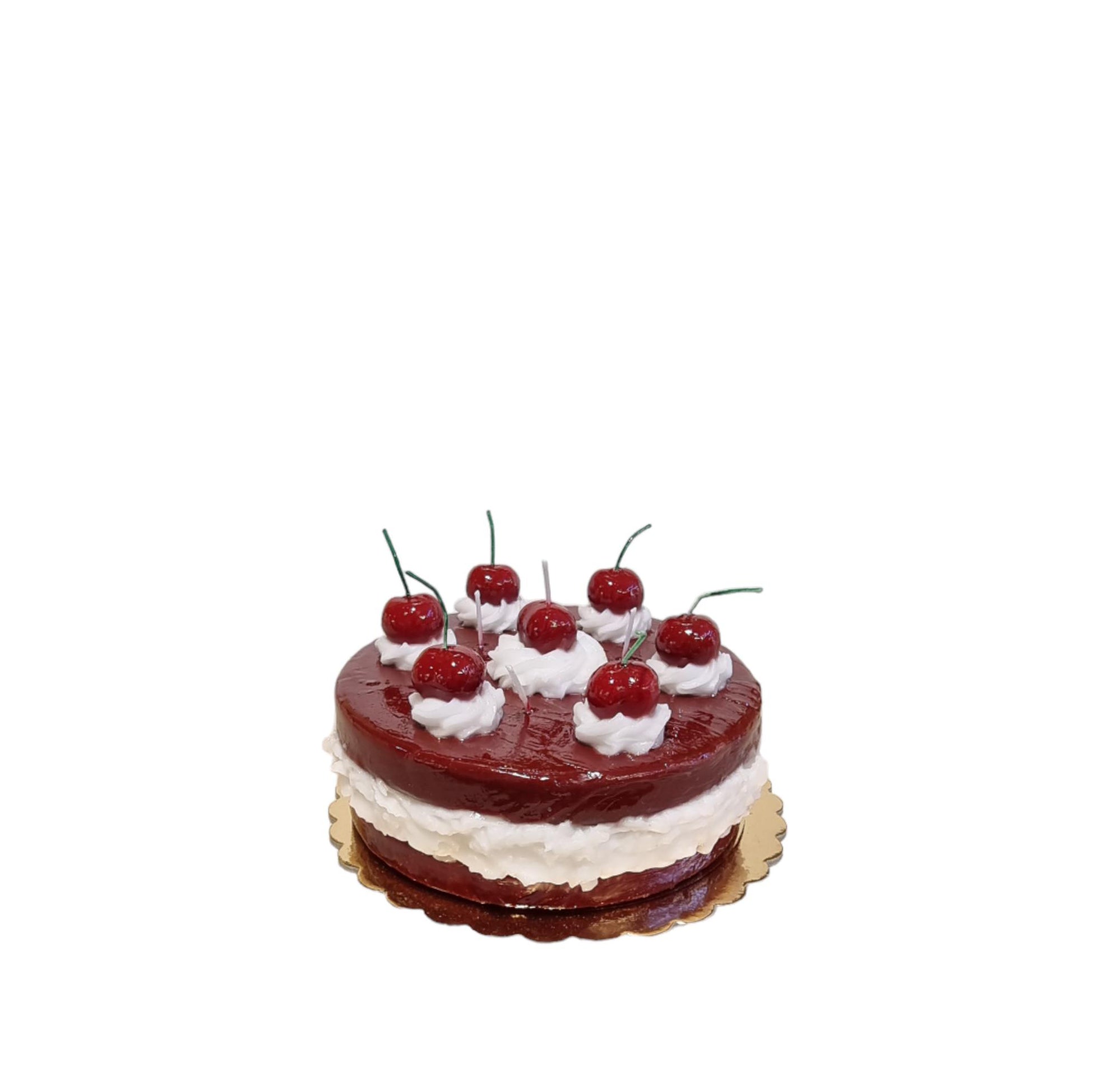 Cherry Cheese Cake Decorative Candle, 19cm
