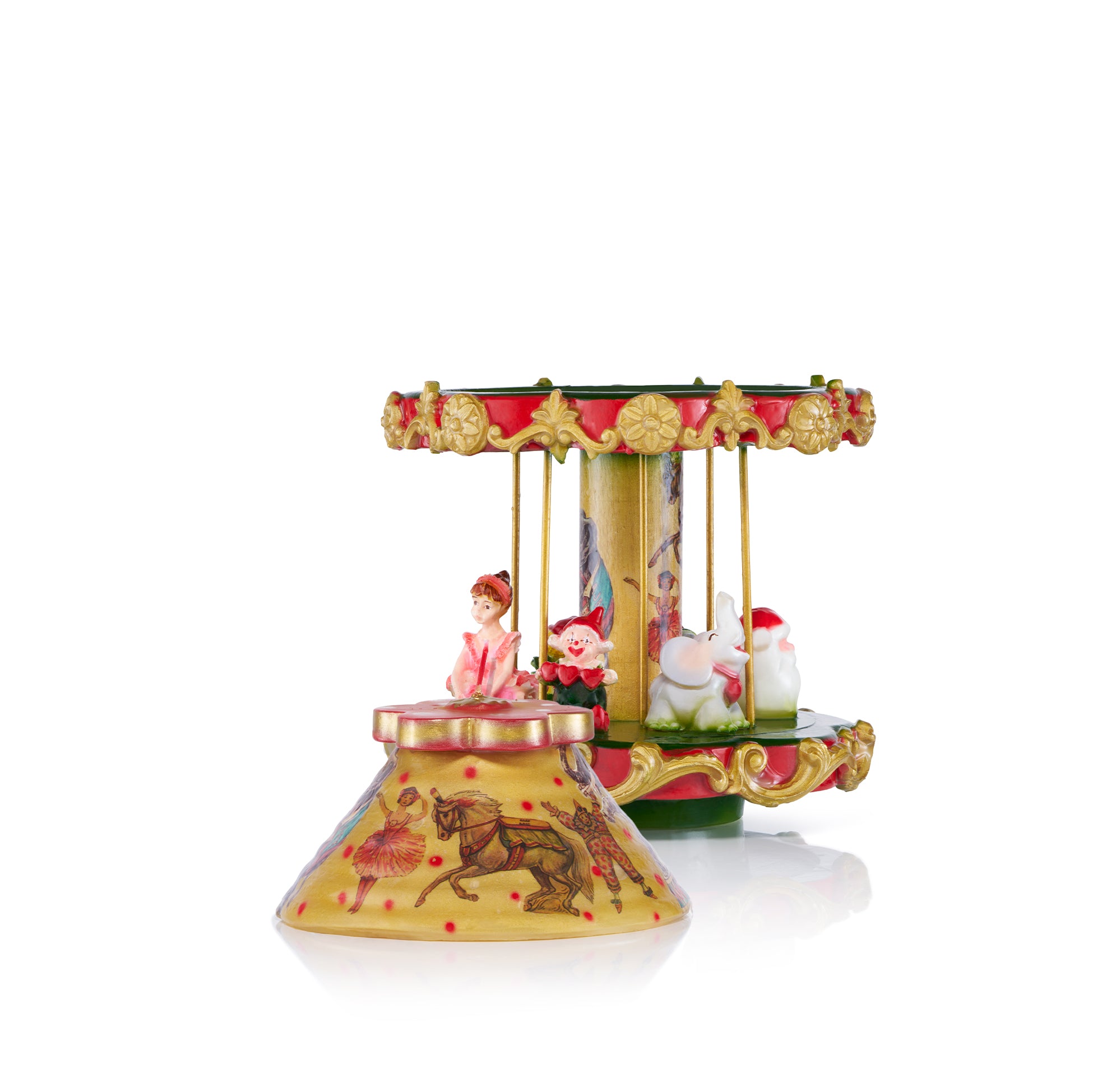 Christmas Carousel Decorative Candle, H.32 Ø23.5cm