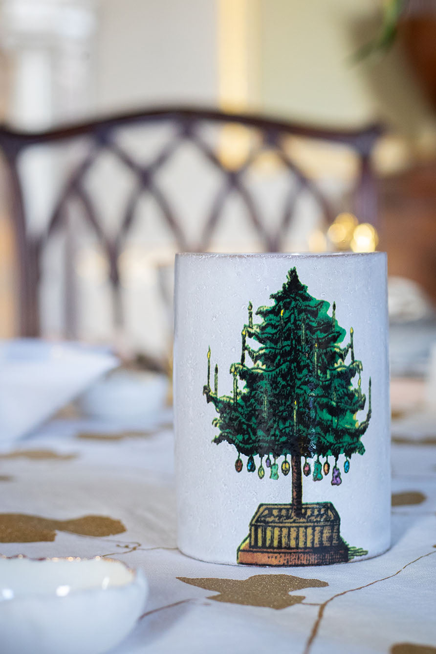 Ceramic Christmas Tree Vase by Astier de Villatte, 12.5cm