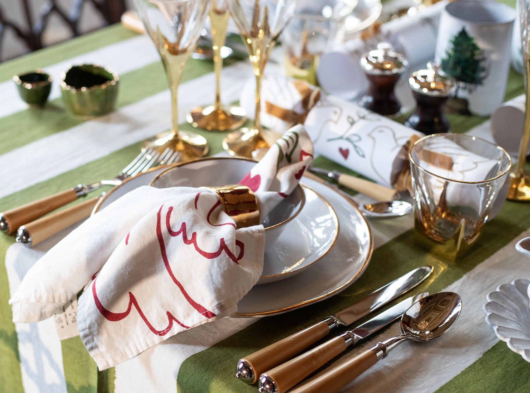 Ceramic Christmas Tree Vase by Astier de Villatte, 12.5cm